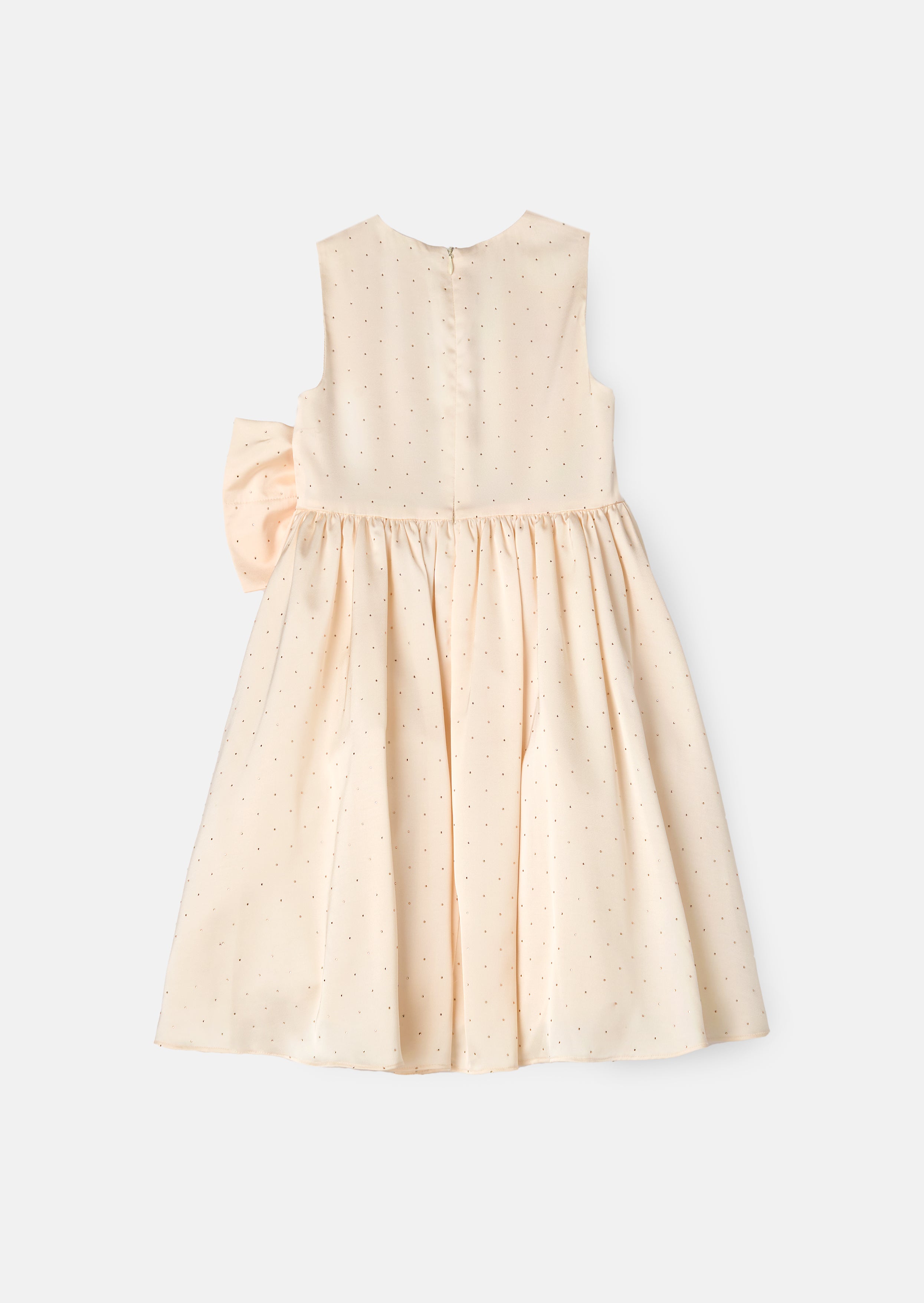 Sukienka Sophie Cream z kokardą Diamonte