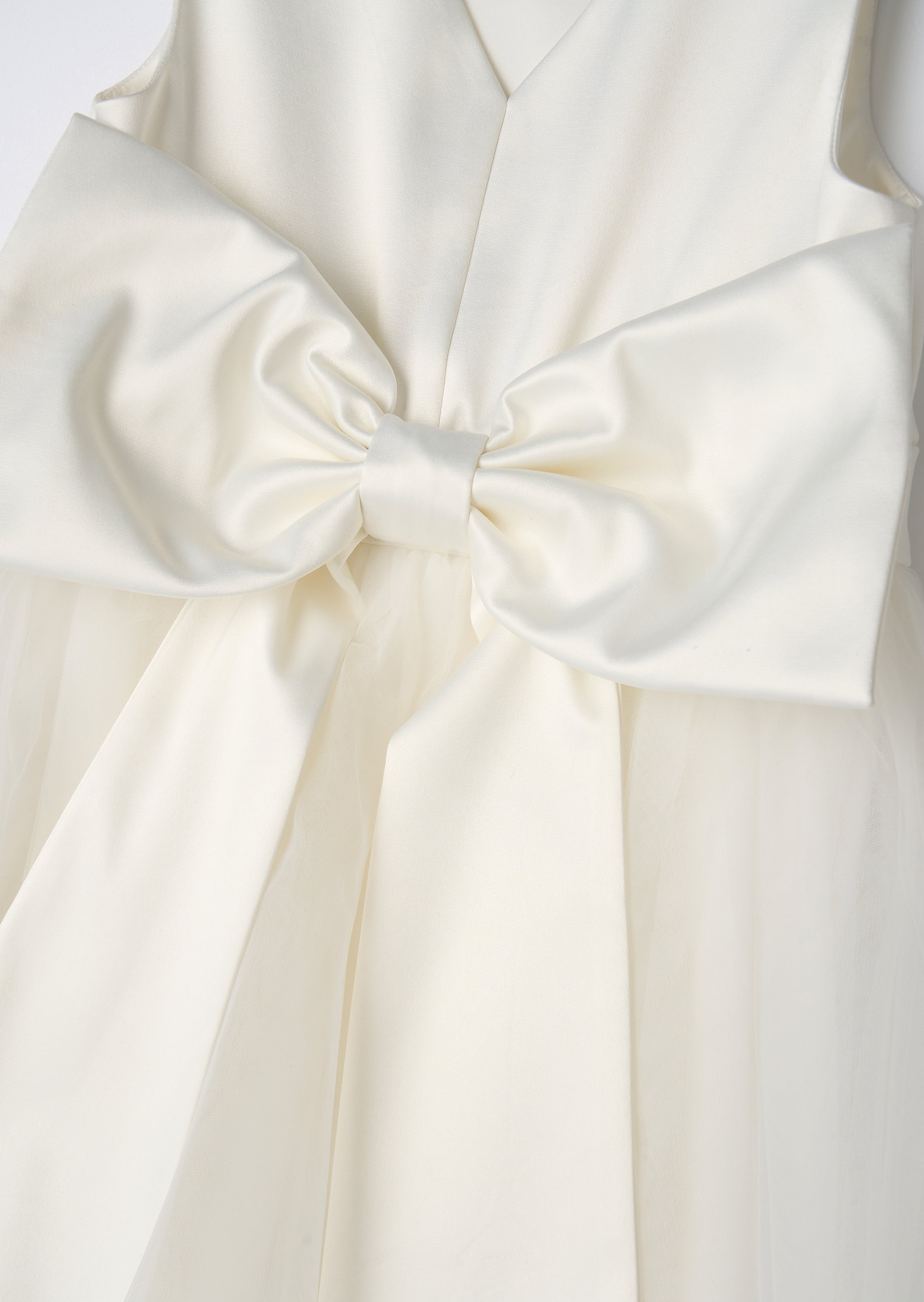 Sukienka Charlotte White Ballerina z kokardą