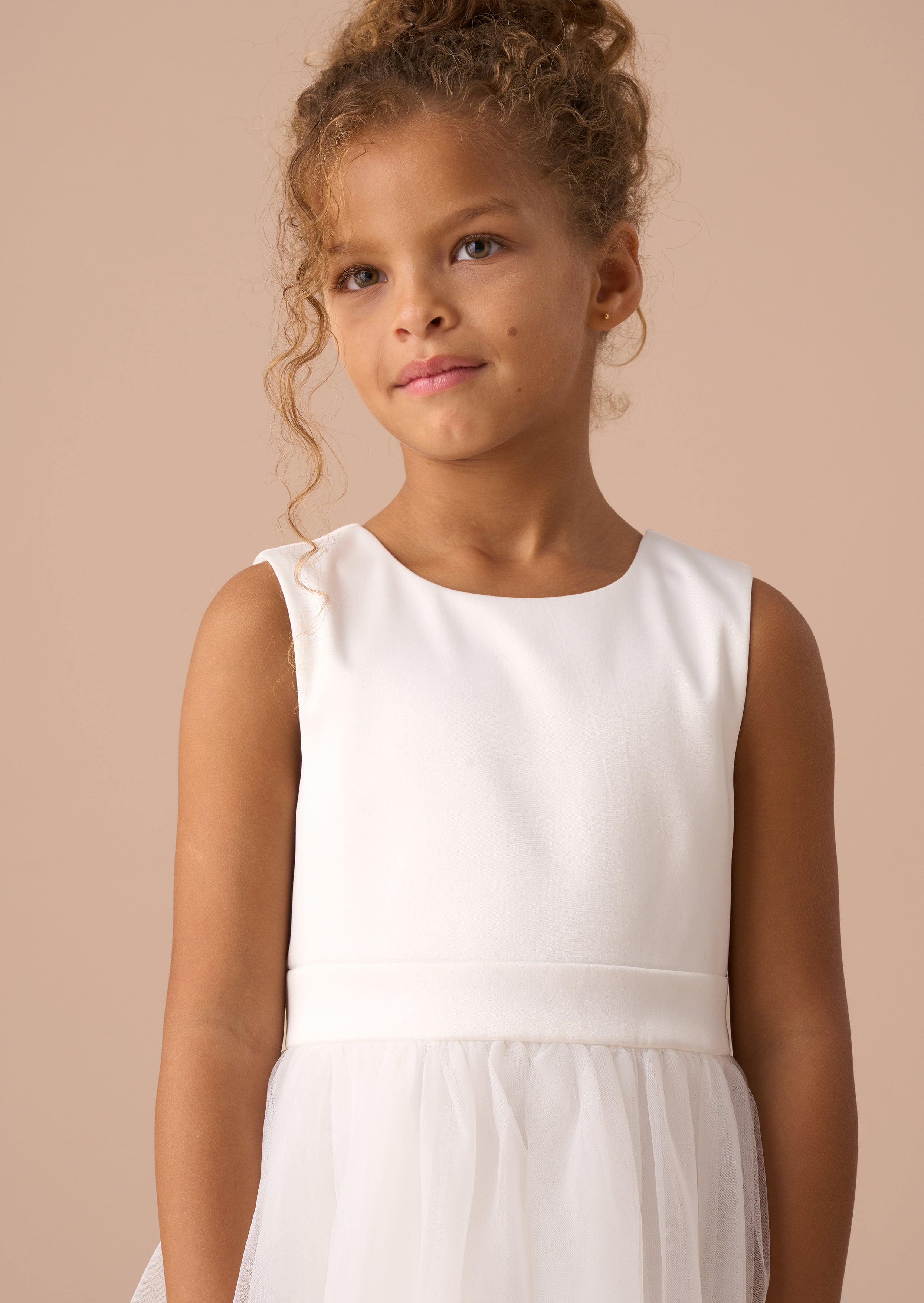 Sukienka Charlotte White Ballerina z kokardą