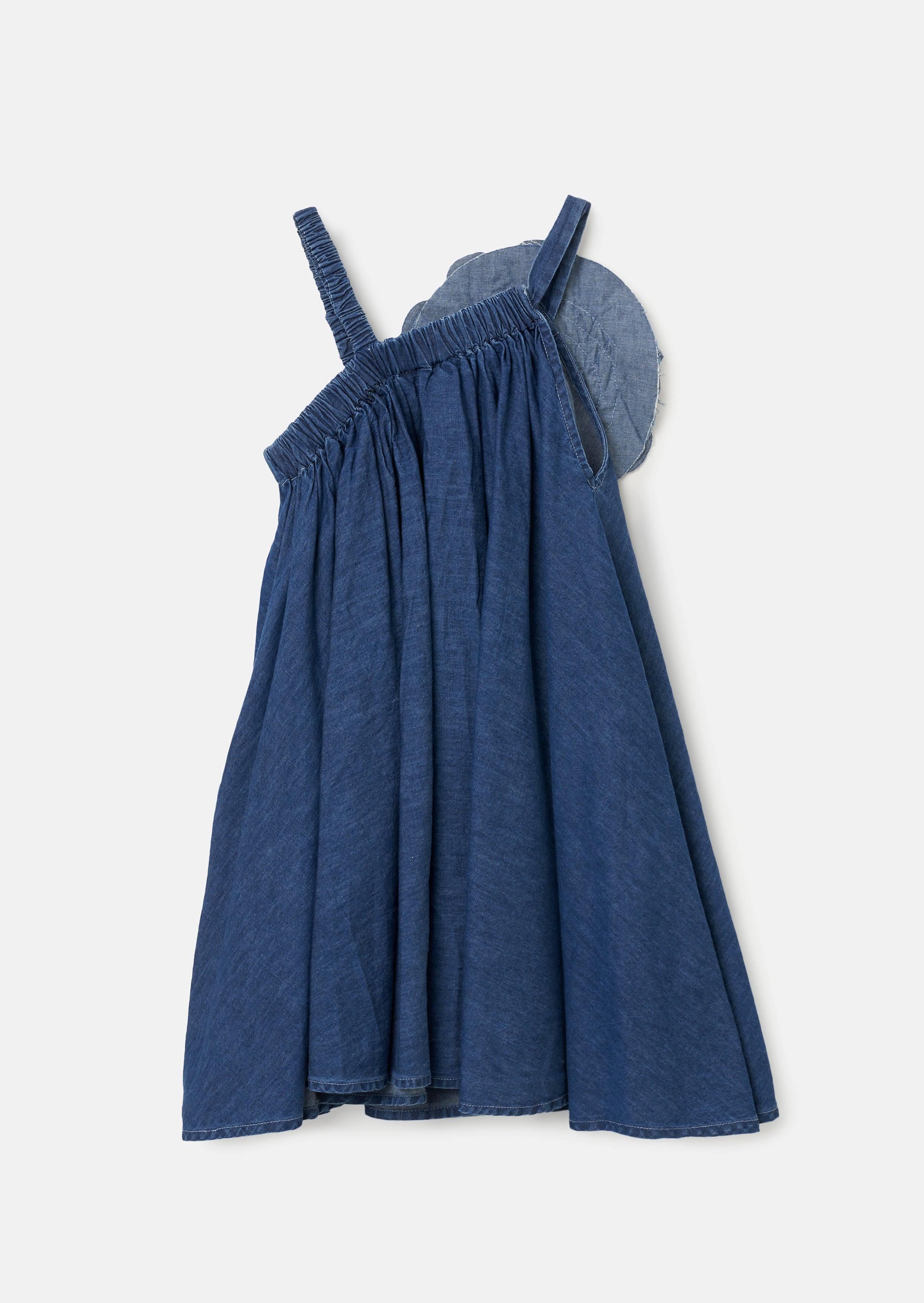 Sukienka rozkloszowana Marnie z denimu i gorsetem