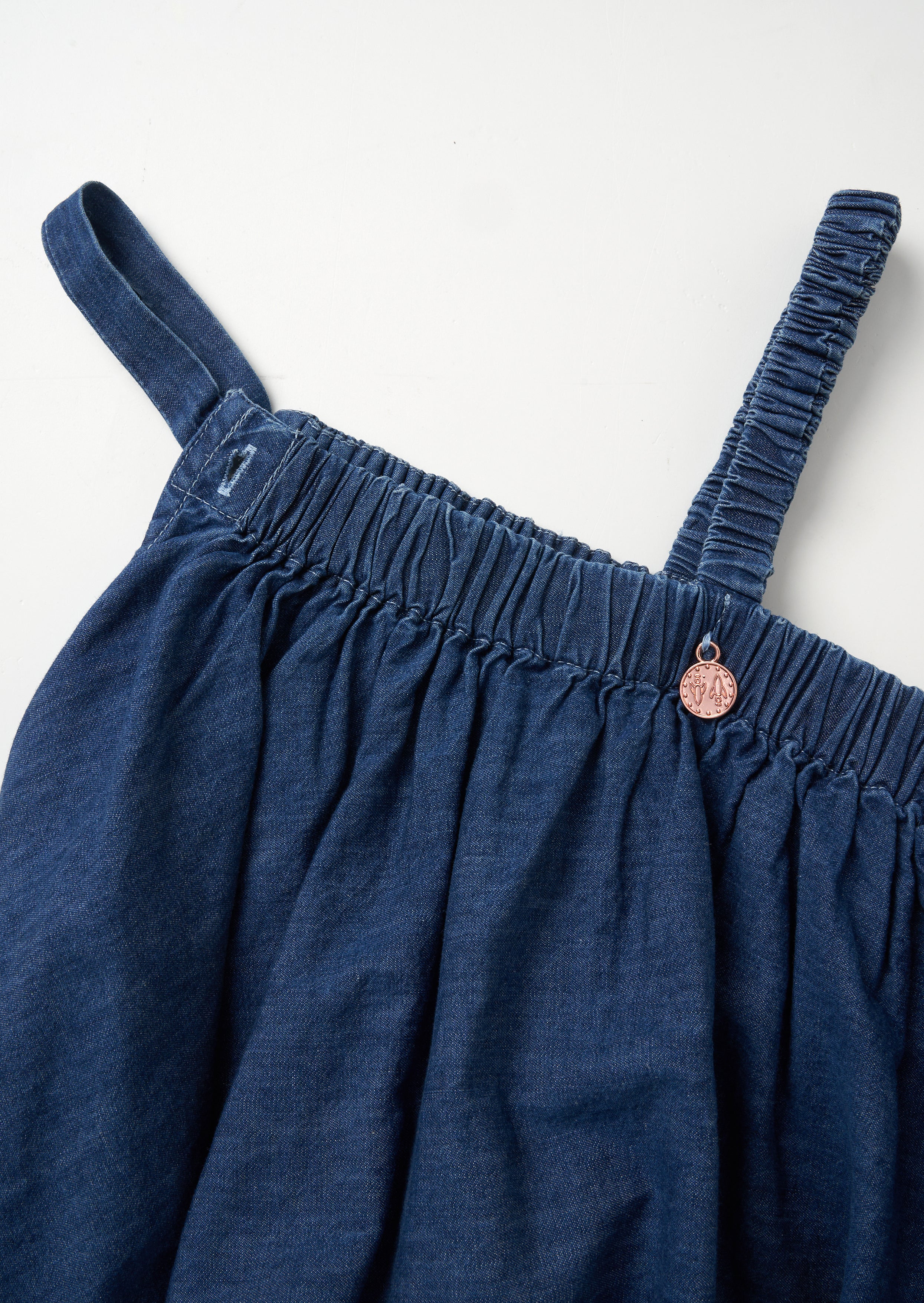 Sukienka rozkloszowana Marnie z denimu i gorsetem
