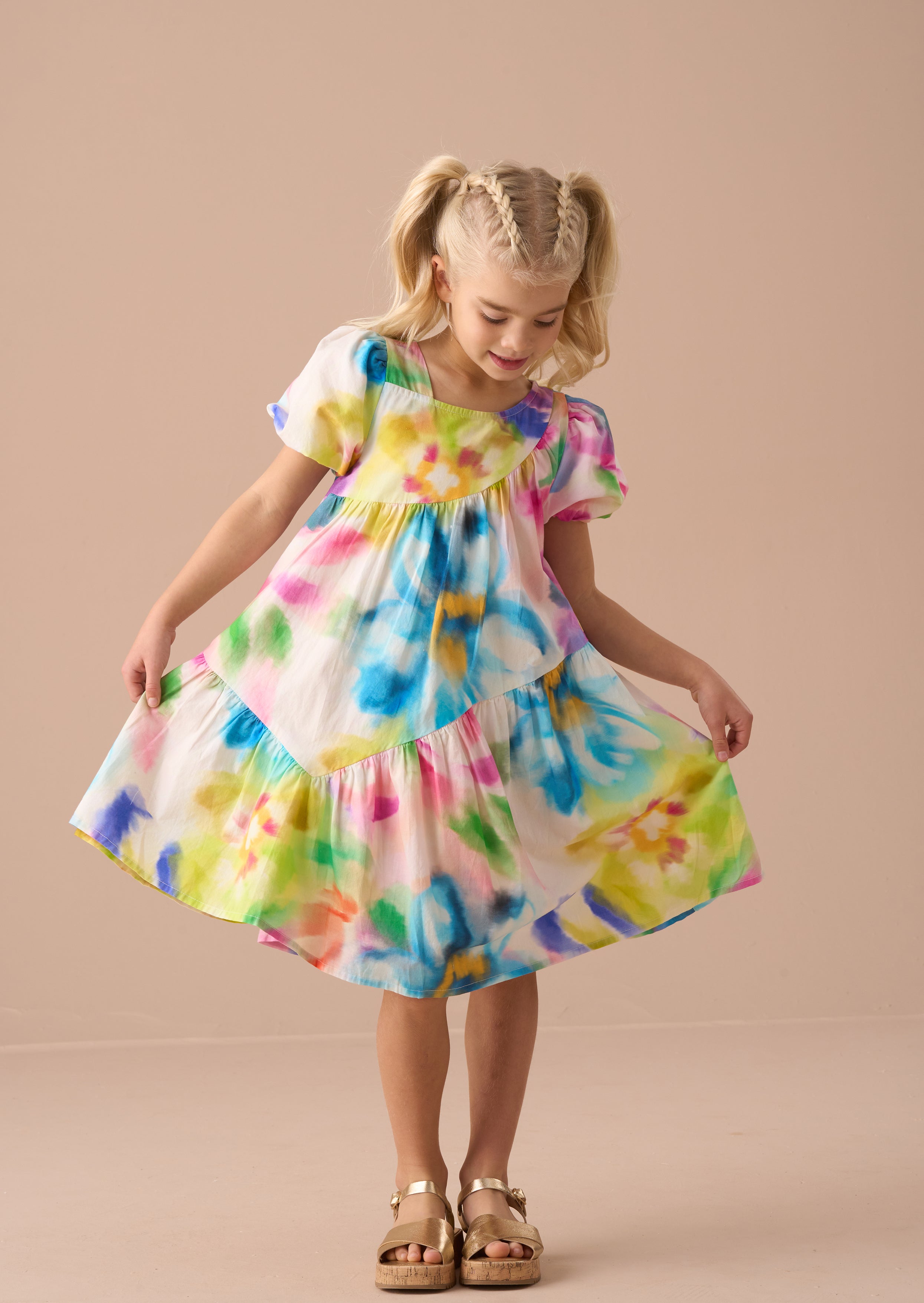 Sukienka Jodie Multi Print Aysmmetric