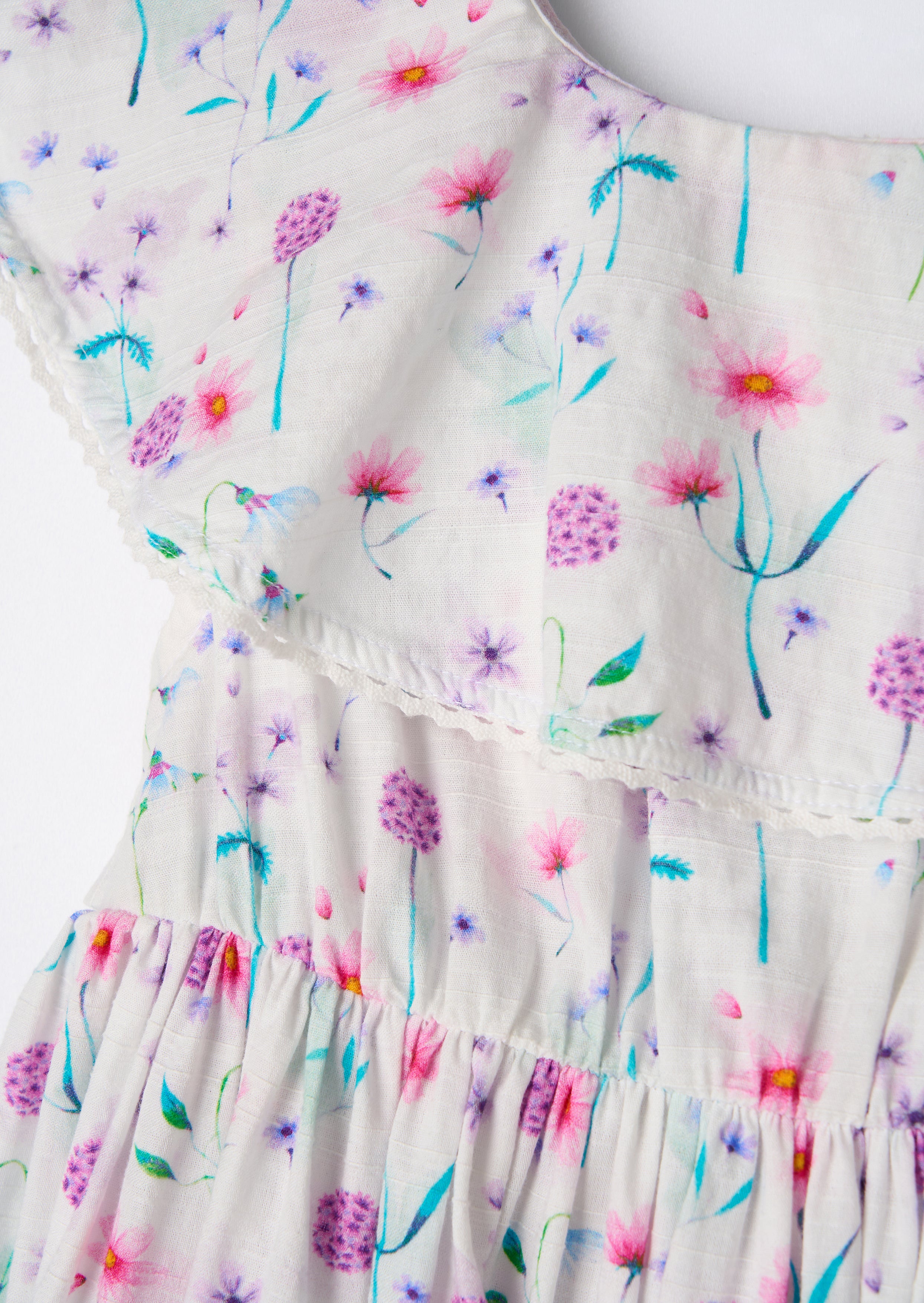 Eloisa White Floral Collar Sundress
