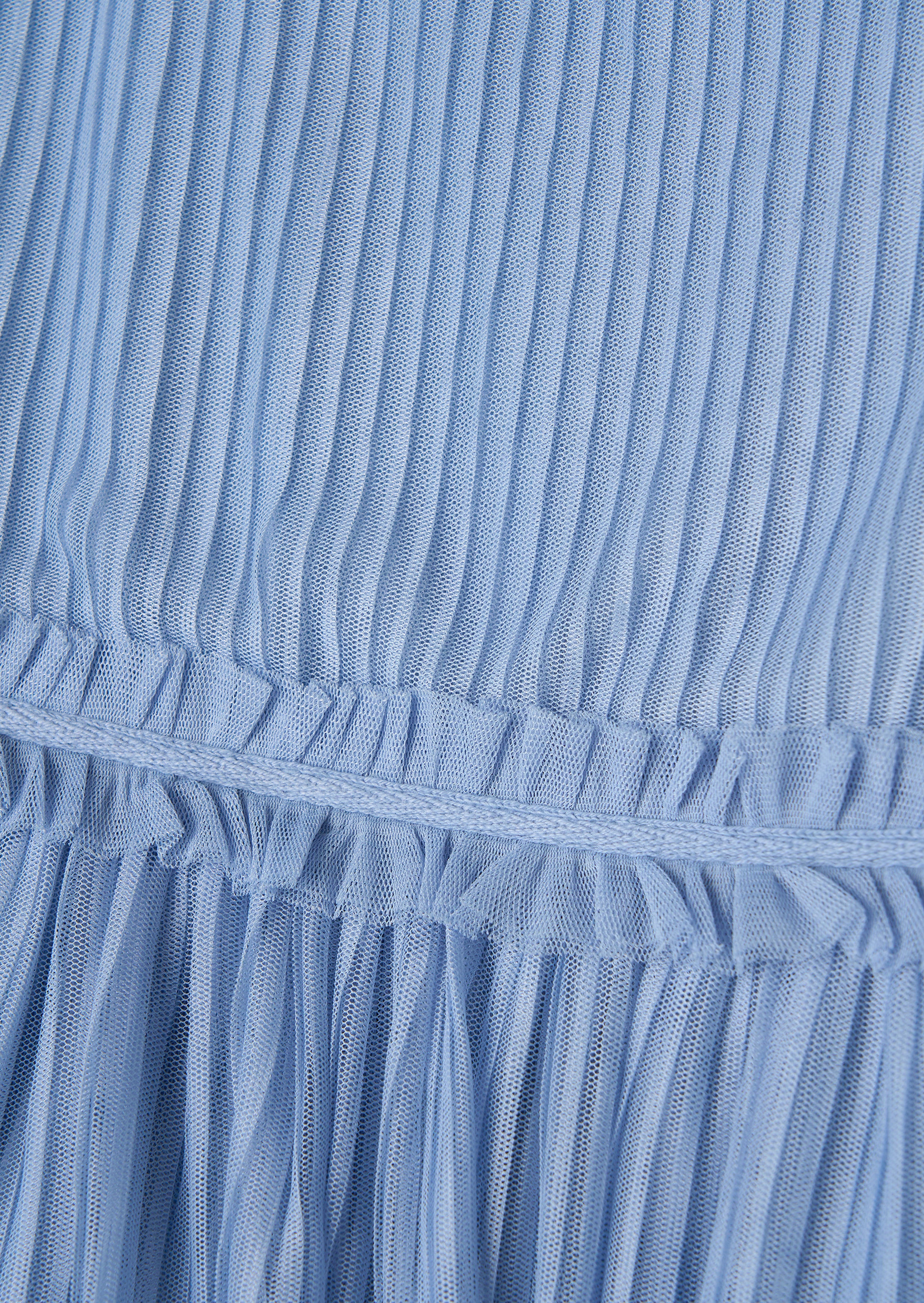 Robe à nœud en tulle bleu Antonia