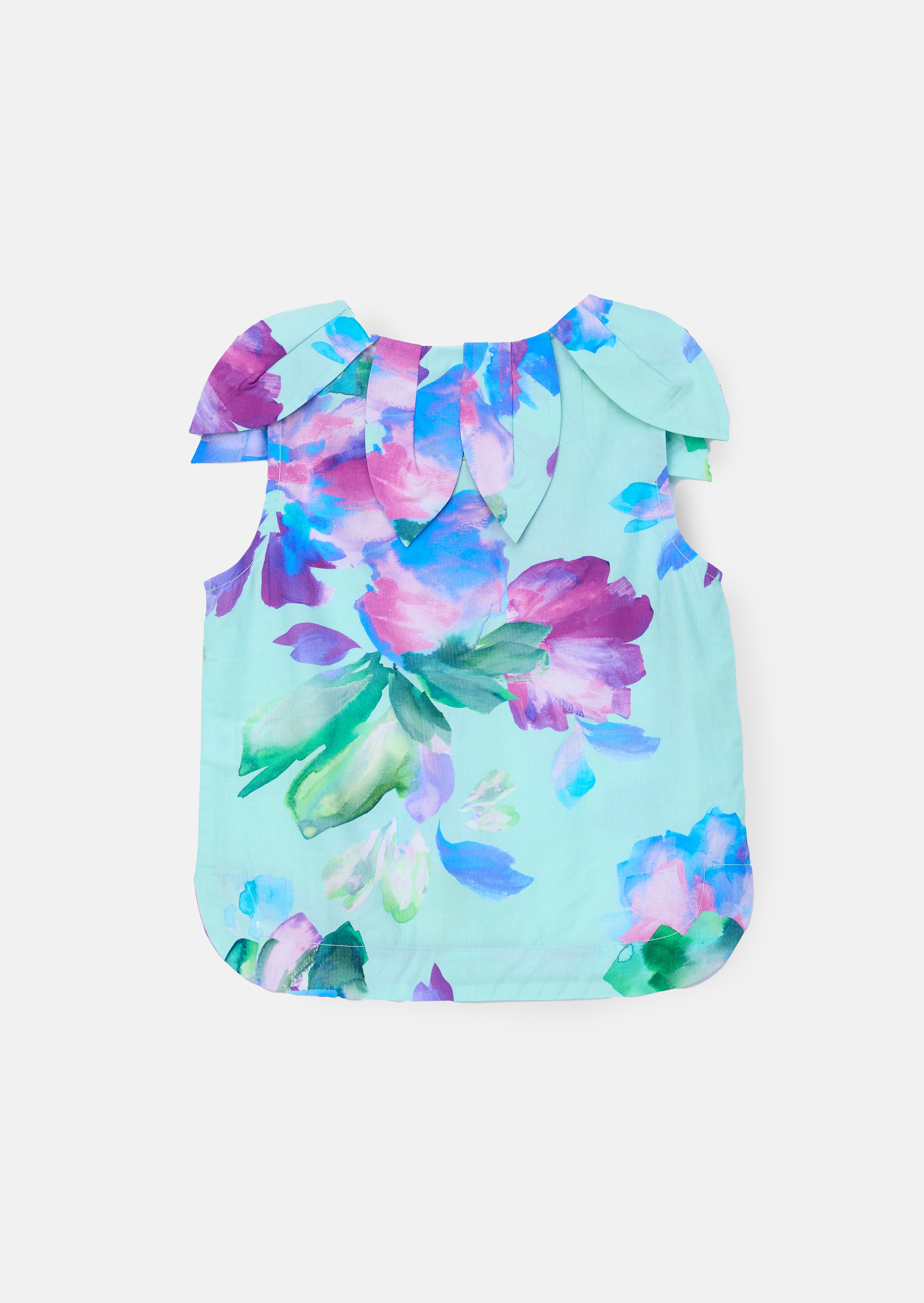 Top con cuello de pétalos Darcy Mint Petal