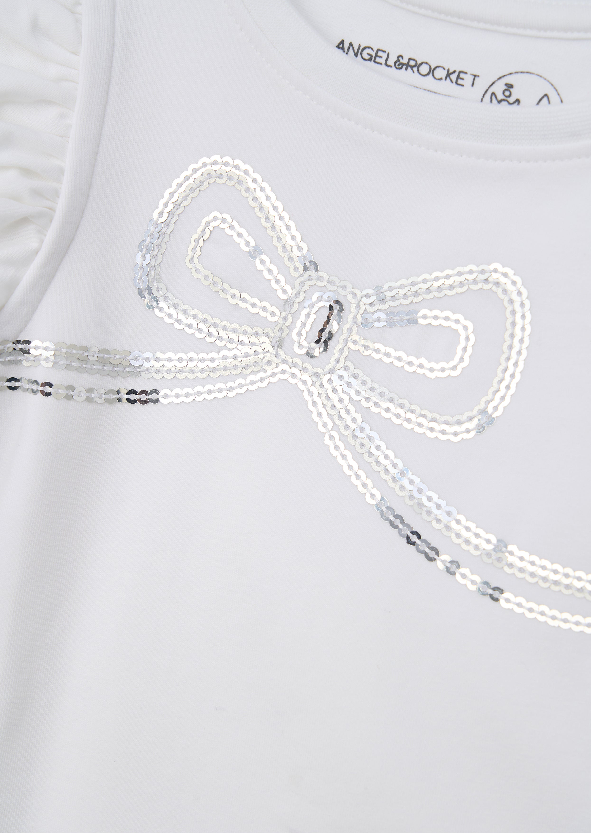 Reene Haut Blanc à Manches Bouffantes