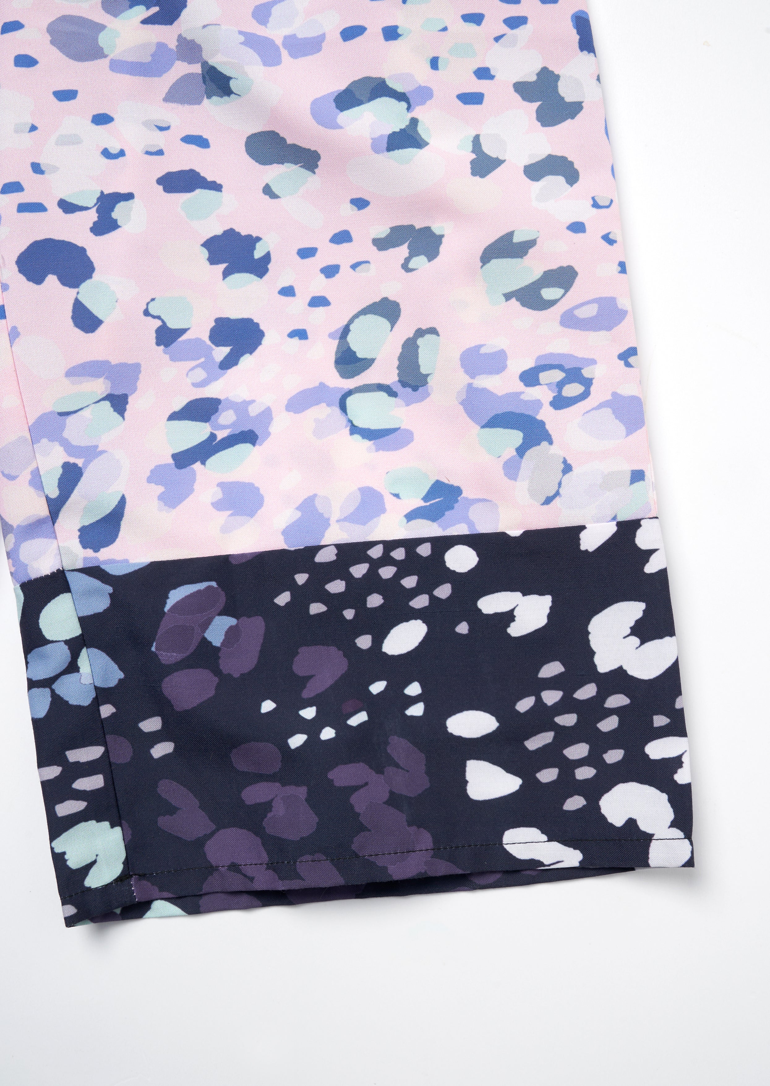 Pantalones estampados con borde rosa Patti