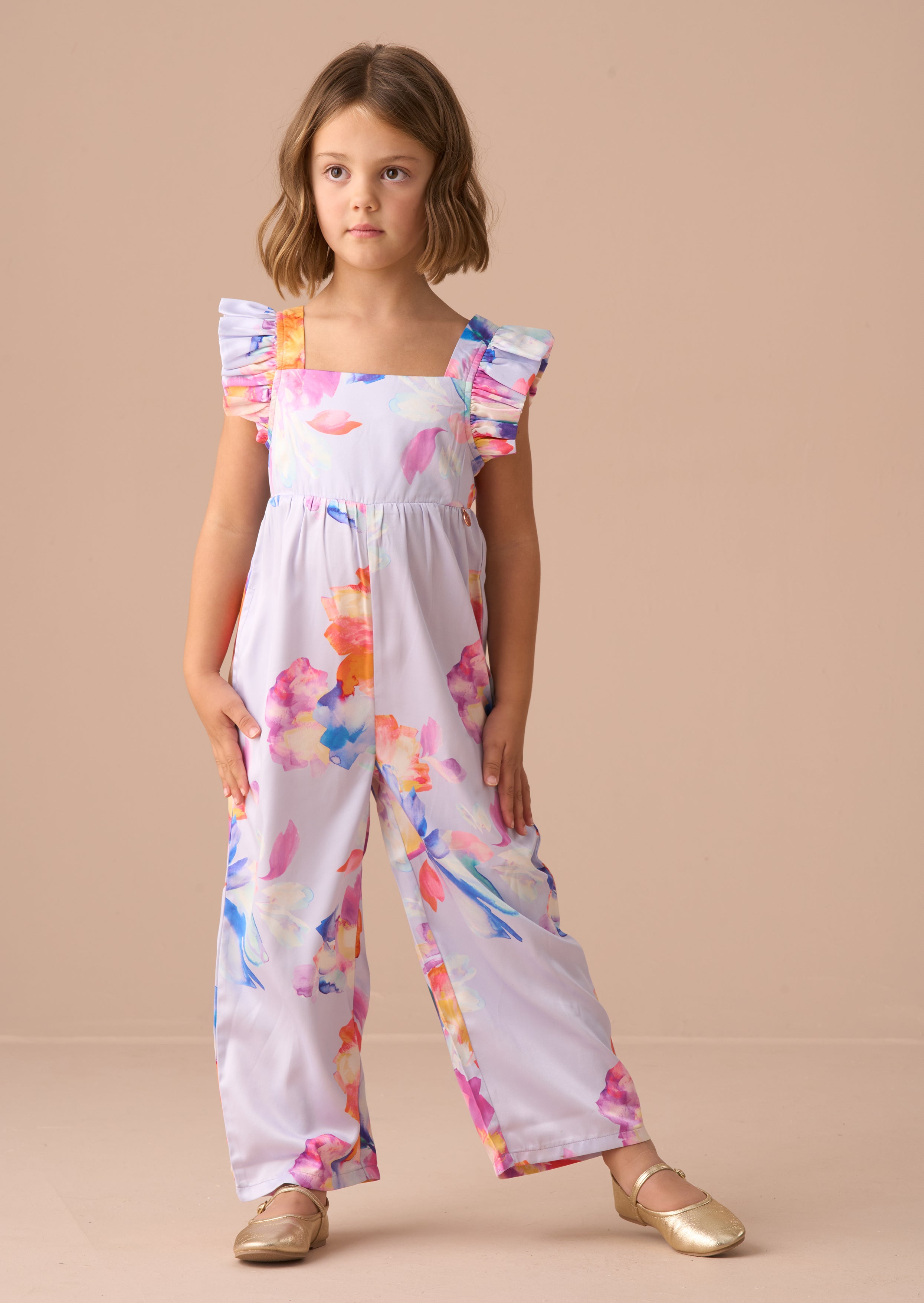 Tia Lila Weitbein Bedruckter Jumpsuit