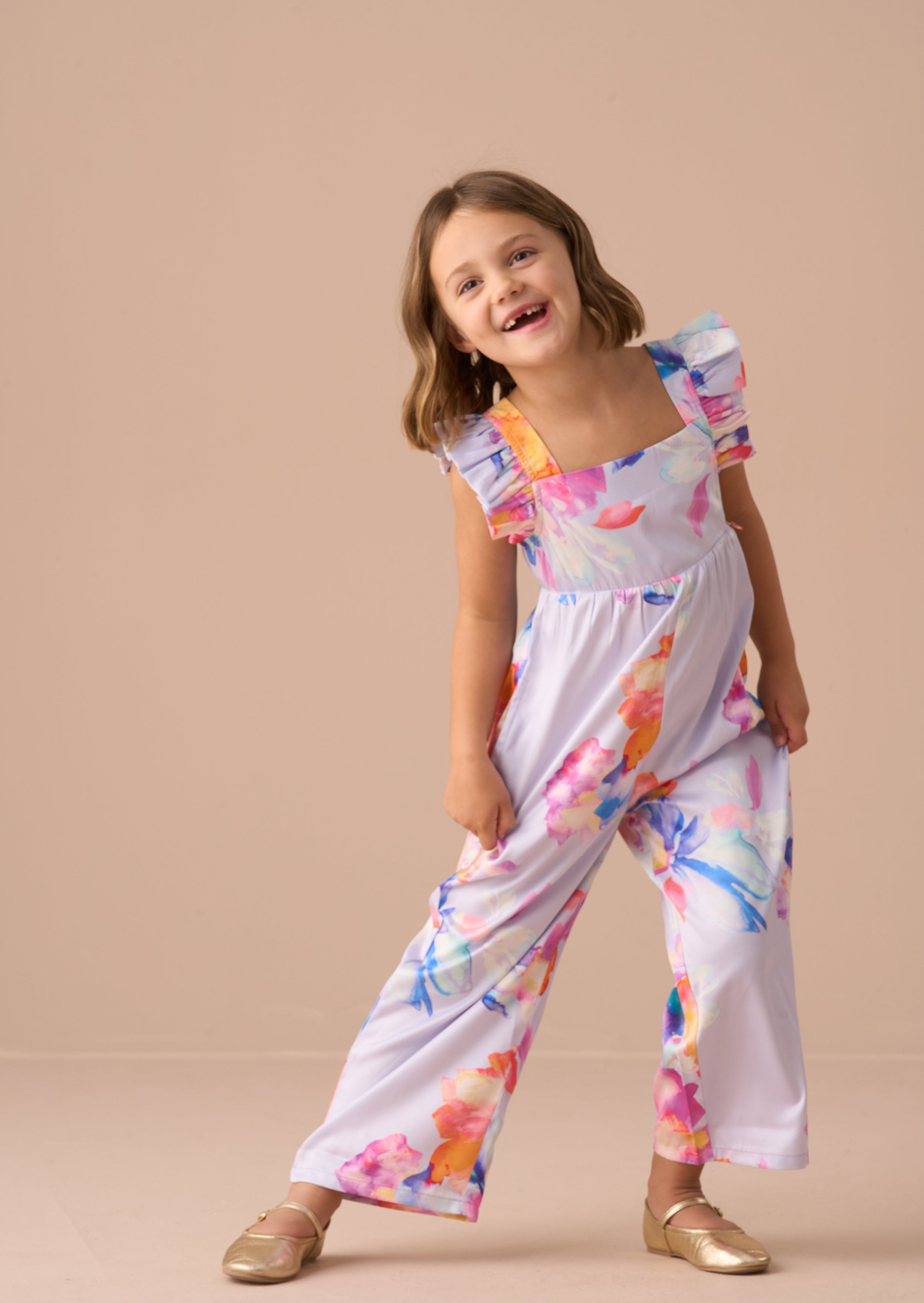 Tia Lila Weitbein Bedruckter Jumpsuit