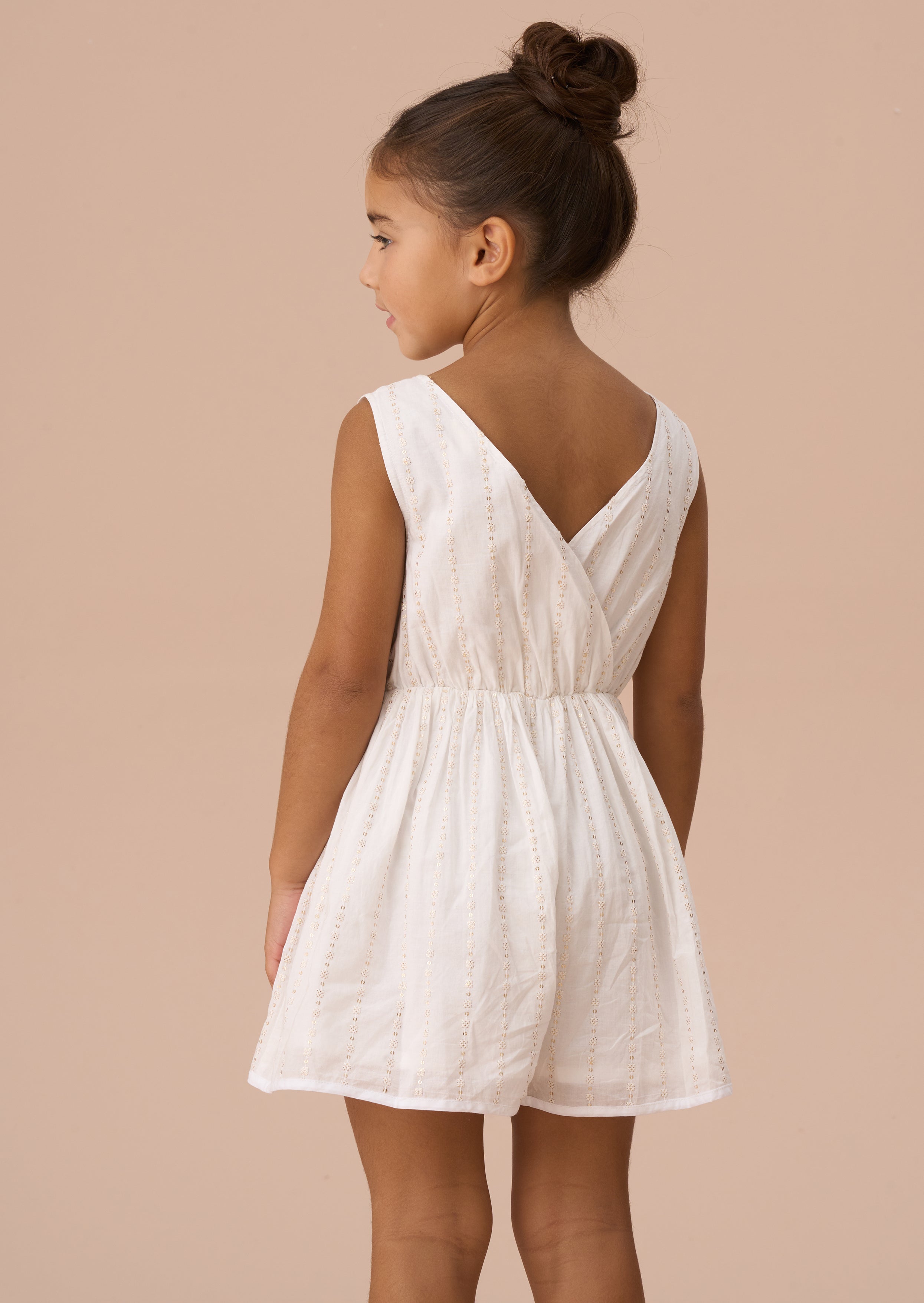 Valentina Elfenbein Pailletten Bestickter Playsuit