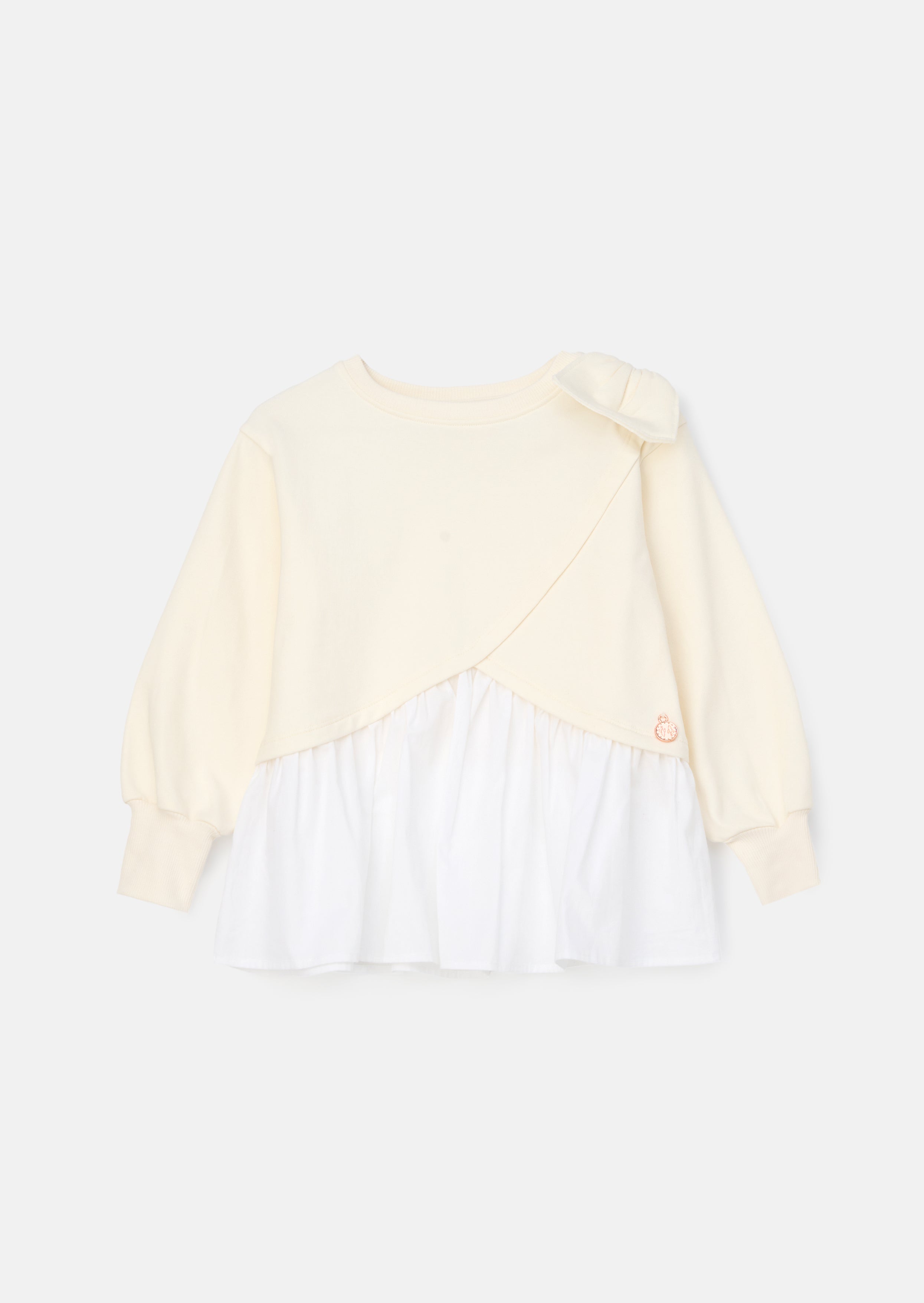 Lauren geschichteter Wickel-Pullover