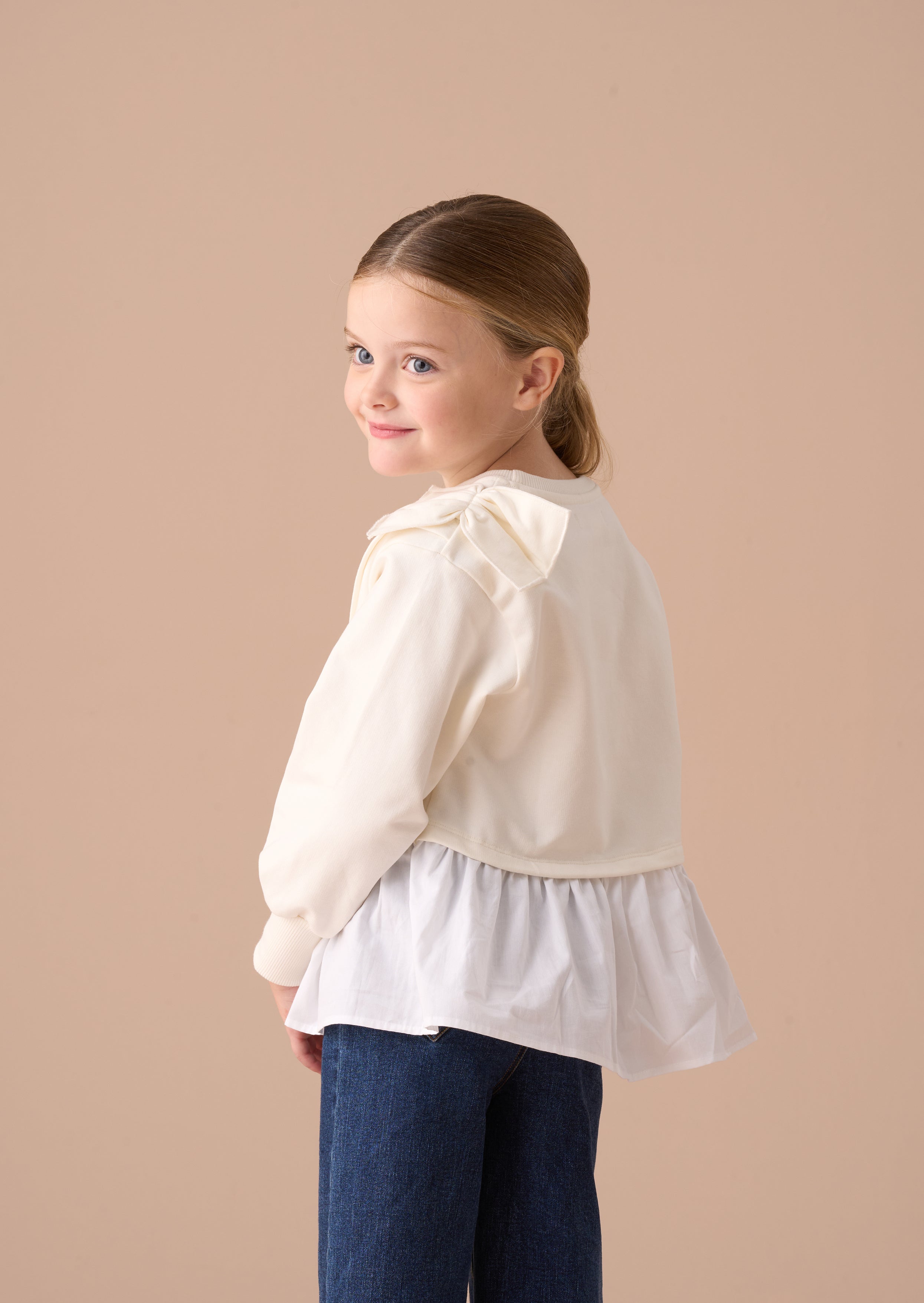 Lauren geschichteter Wickel-Pullover