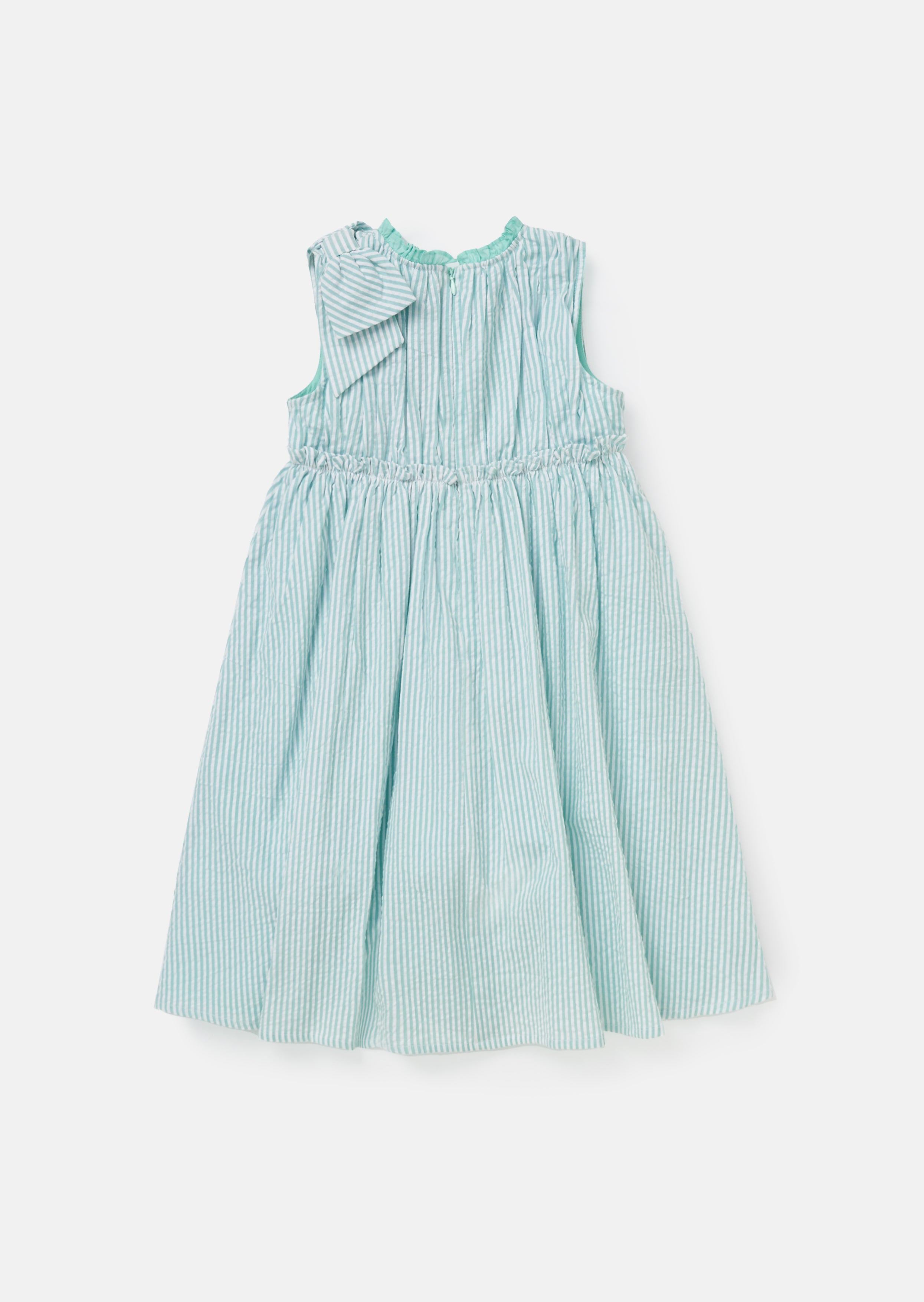 Vestido de rayas de seersucker Giana Mint