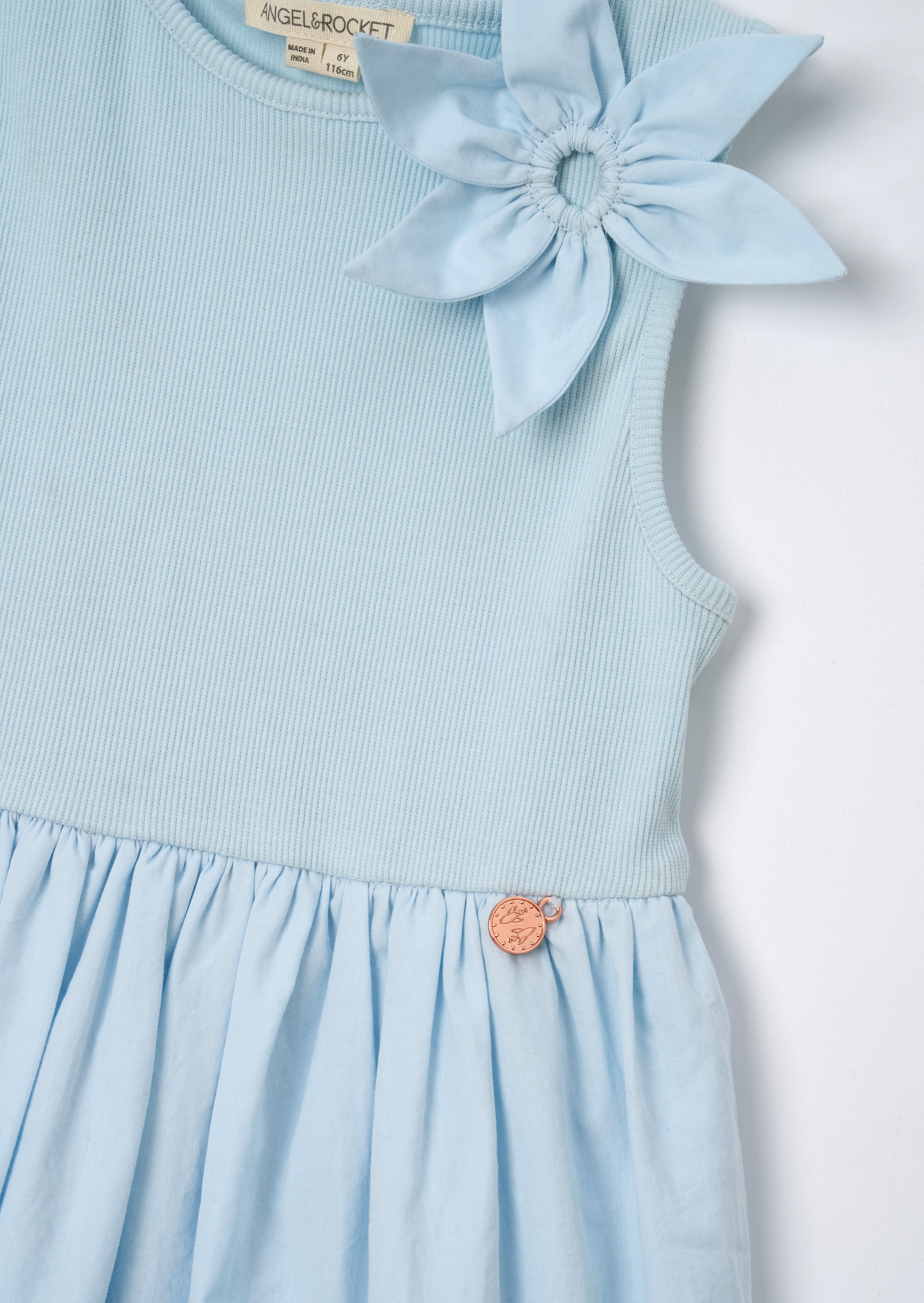 Sukienka Jenny Blue Bubble Hem Corsage