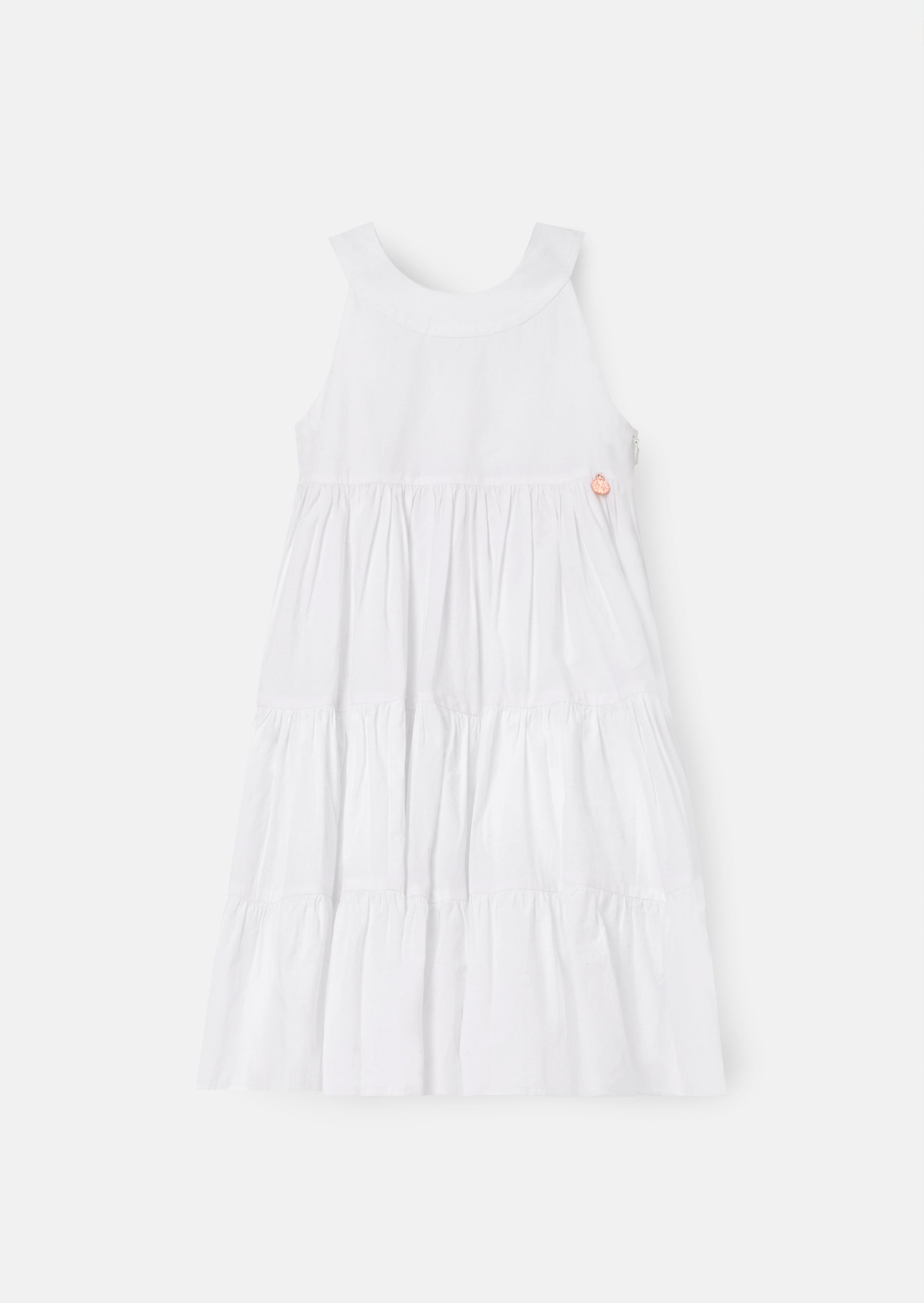 Sukienka Demi White Tiered Bow Back