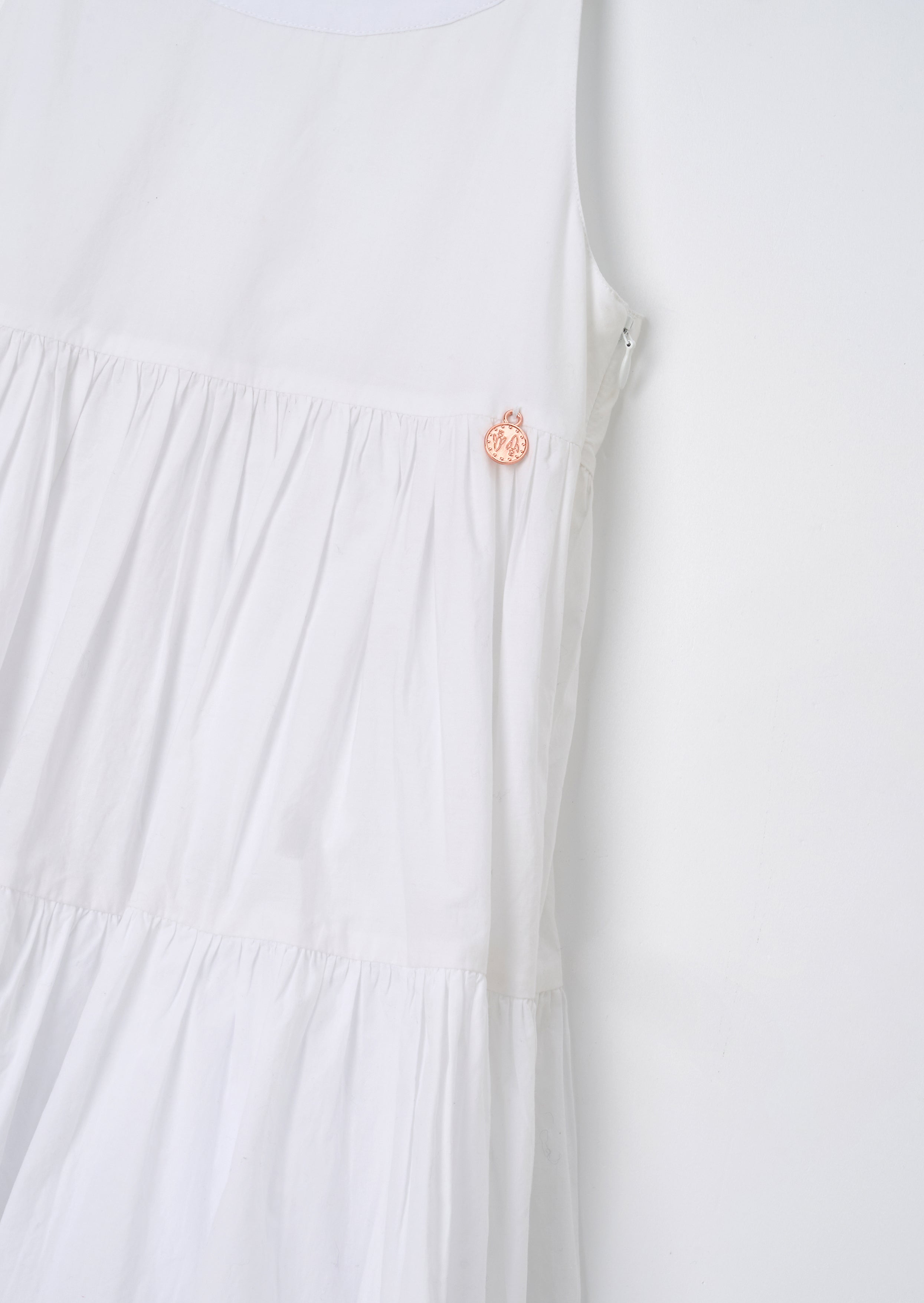 Sukienka Demi White Tiered Bow Back