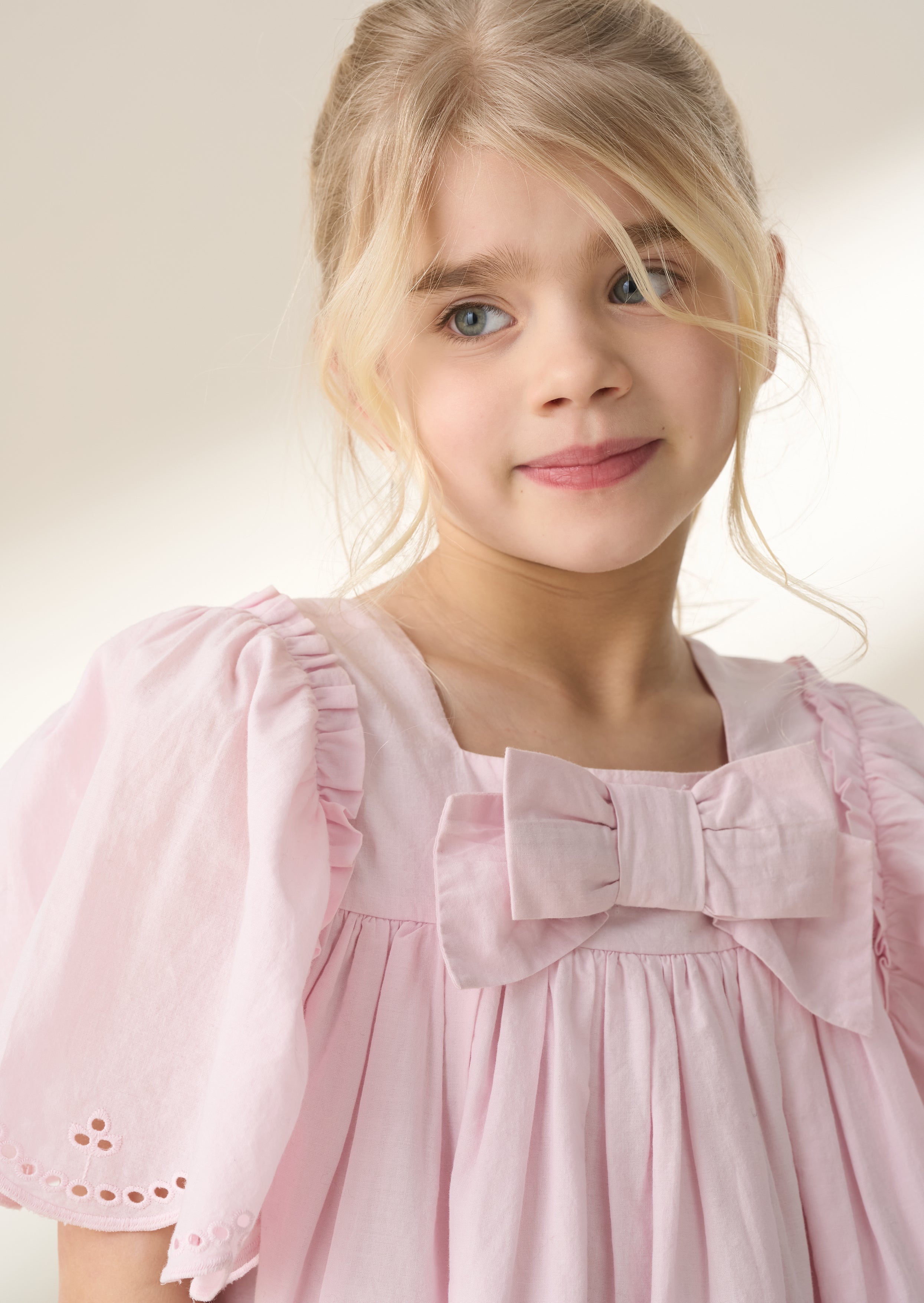 Top in cotone rosa intrecciato Flo