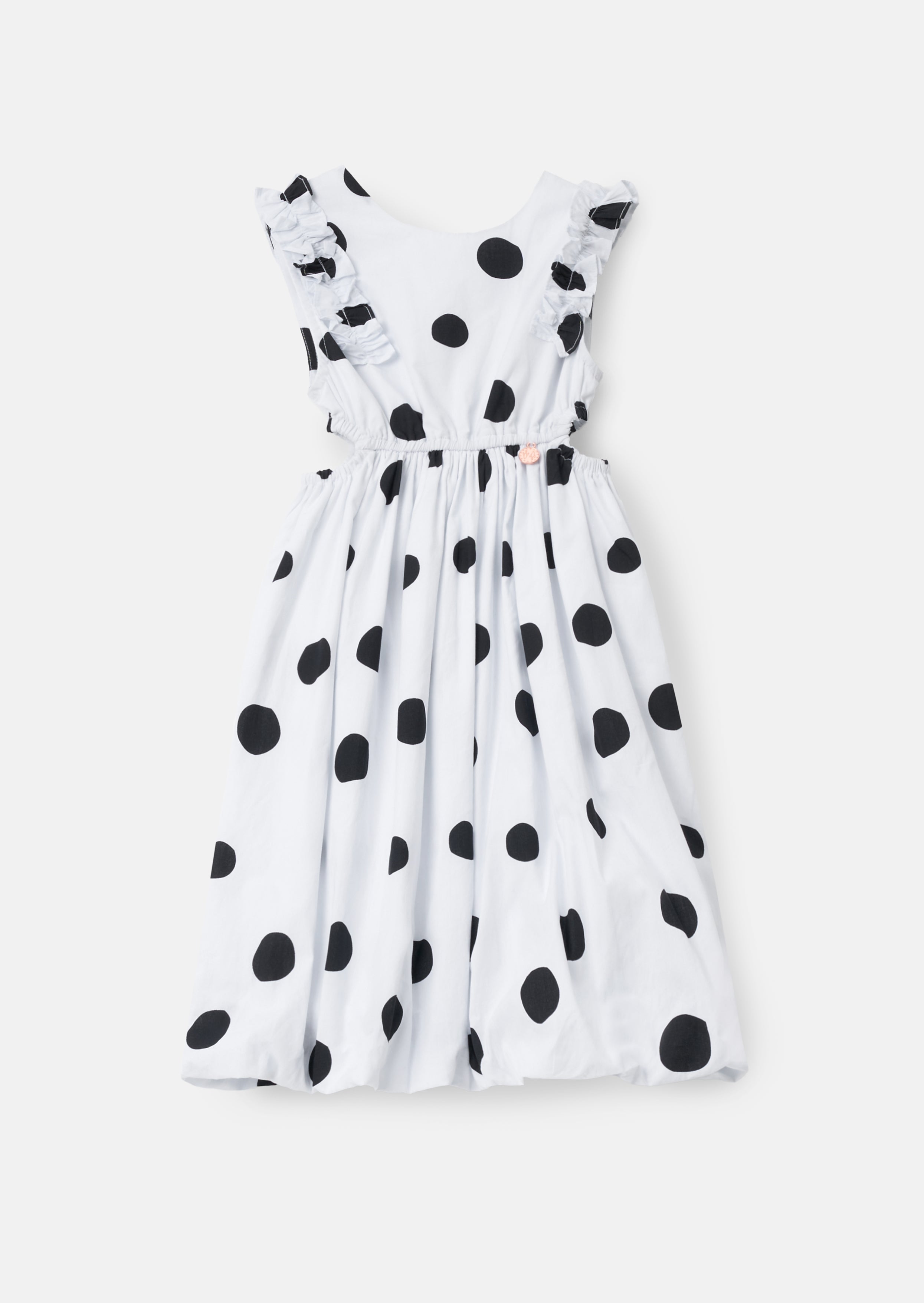 Sukienka Amari White Spotty Bubble Hem