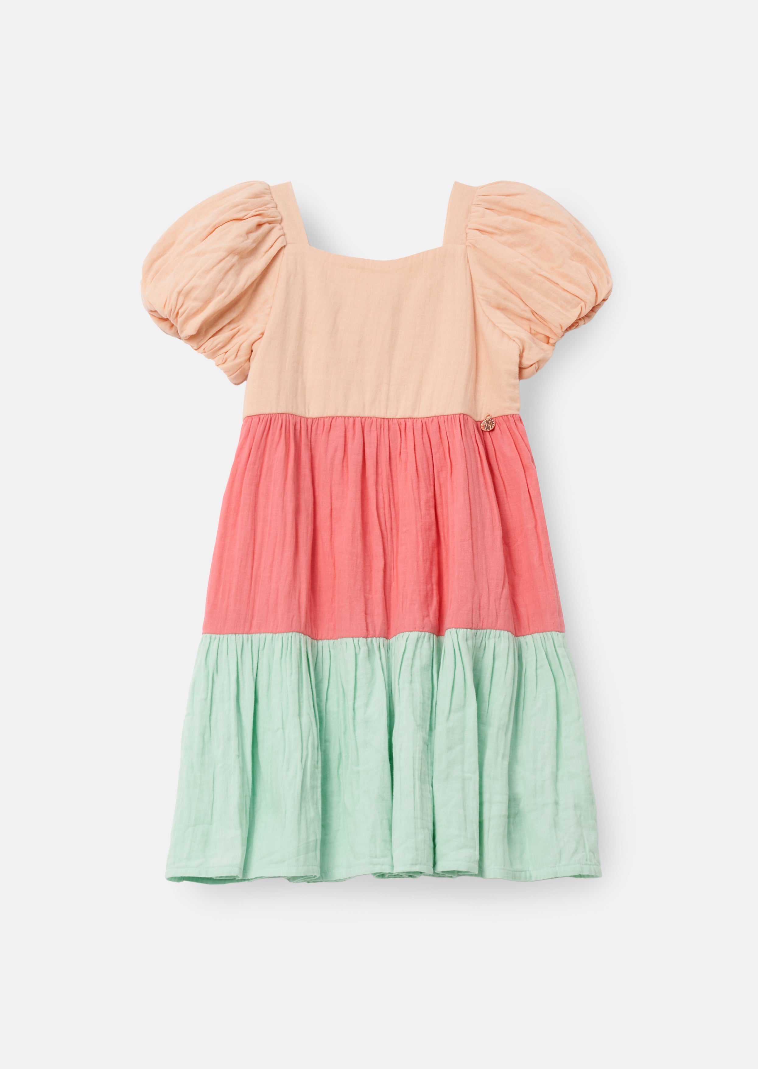 Vestido Casey Multinivel con Bloques de Color