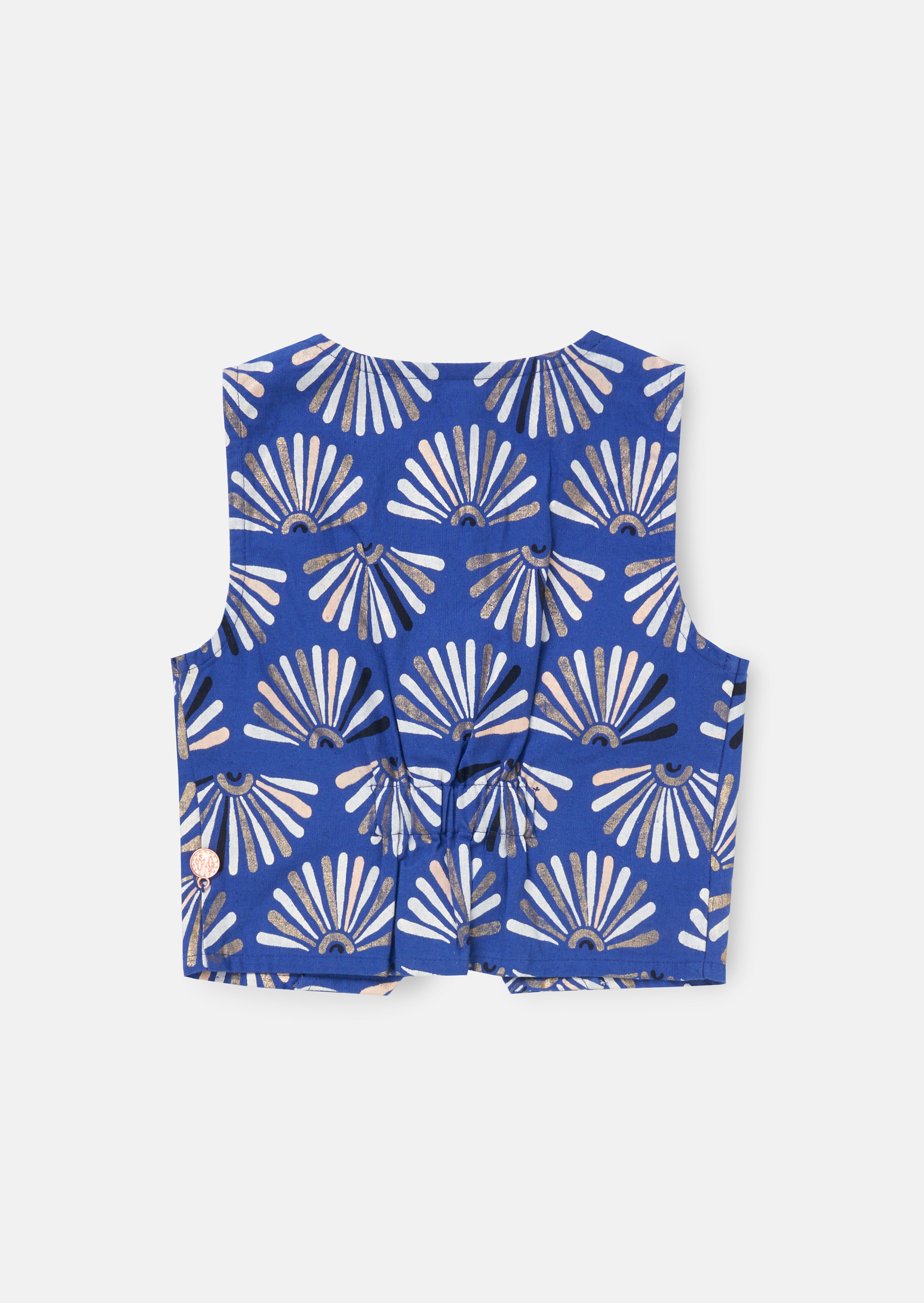 Lniana kamizelka Lina Blue Print