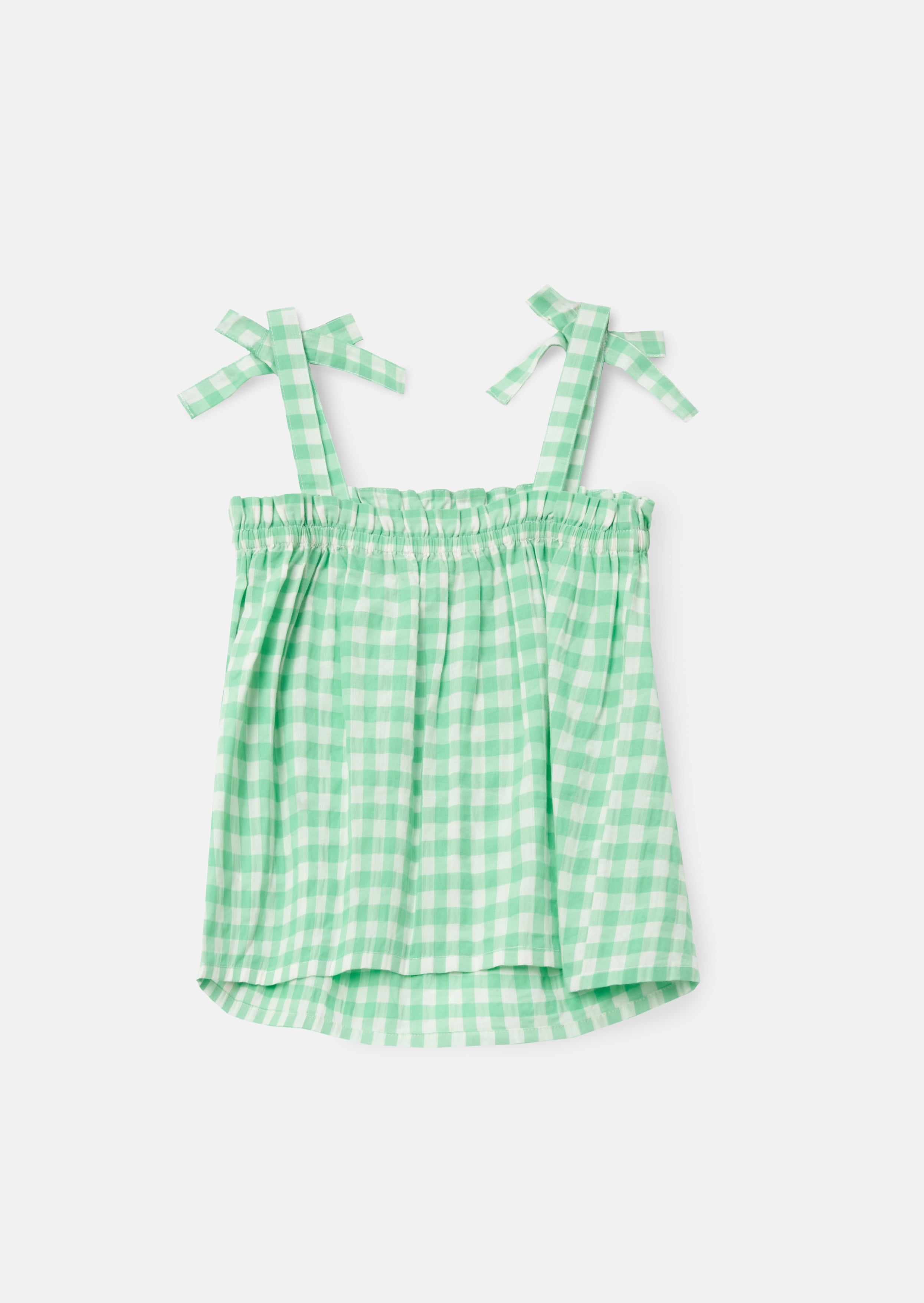 Top fruncido de cuadros vichy Connie Green