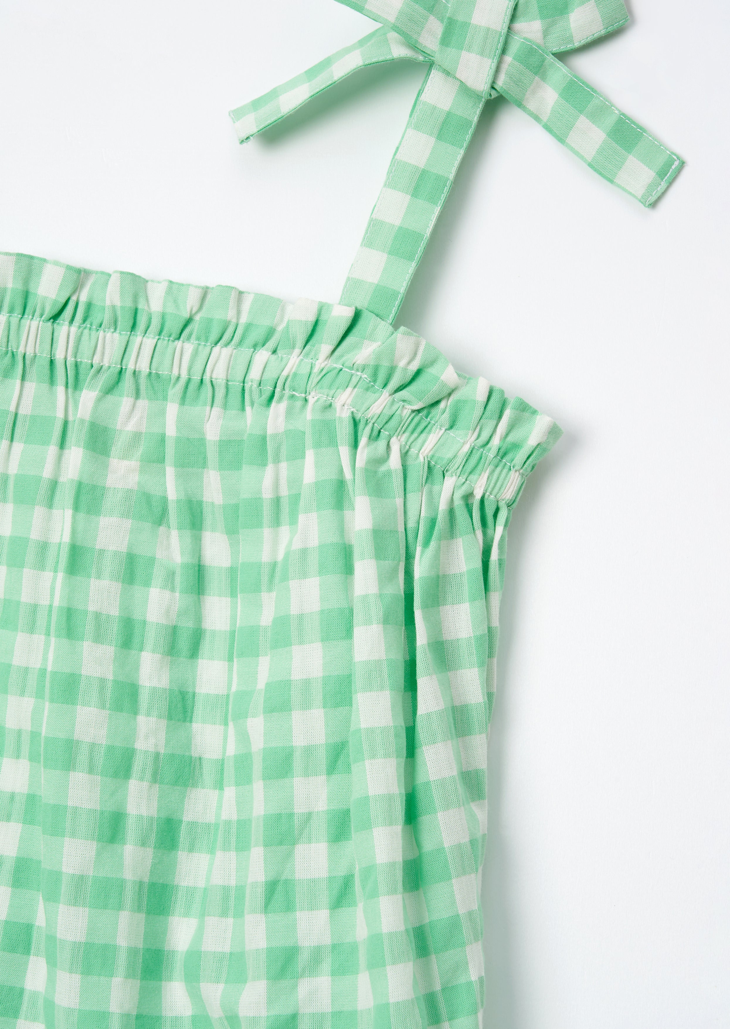 Top fruncido de cuadros vichy Connie Green