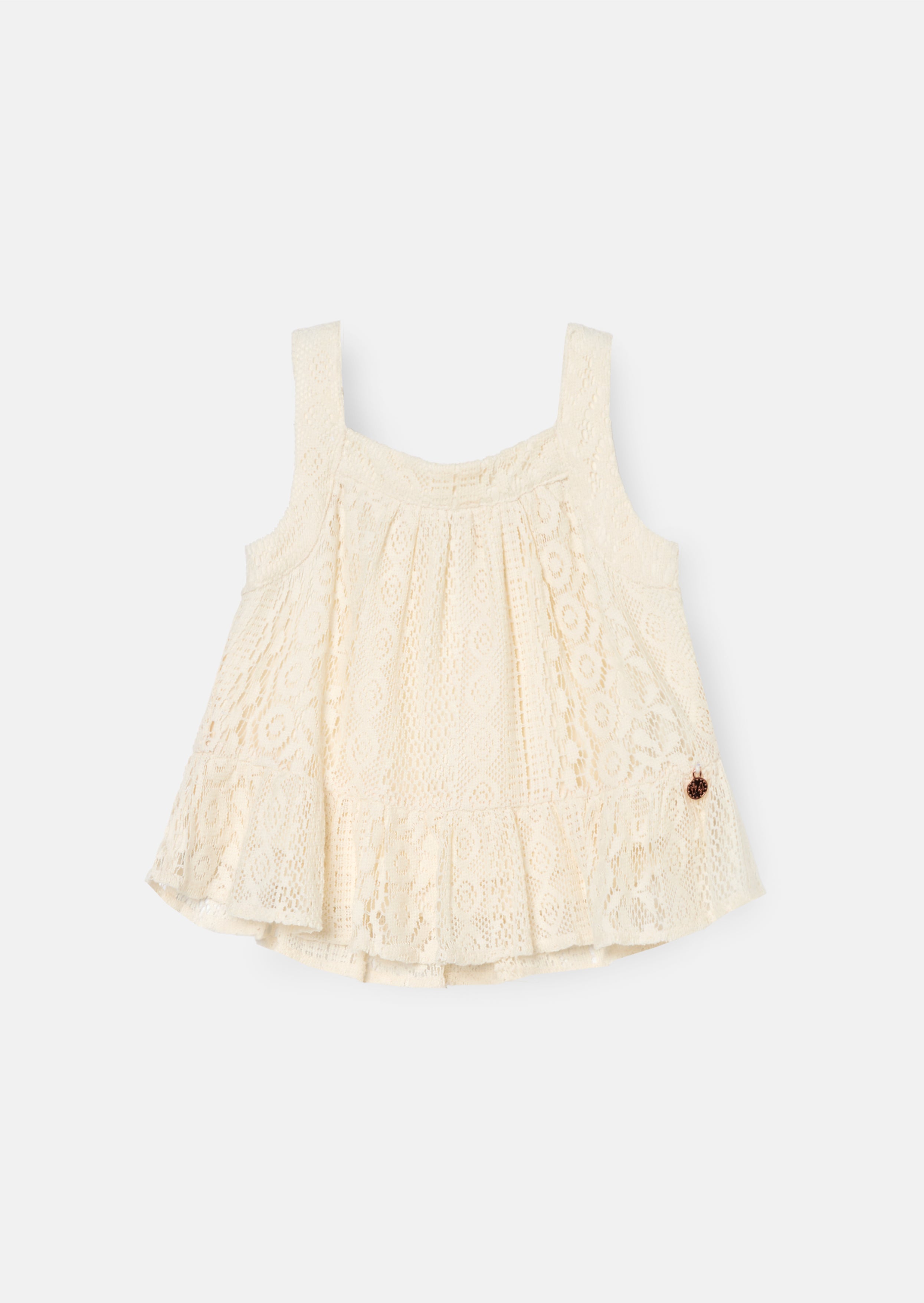 Kremowy top Kinsley Jersey Crochet