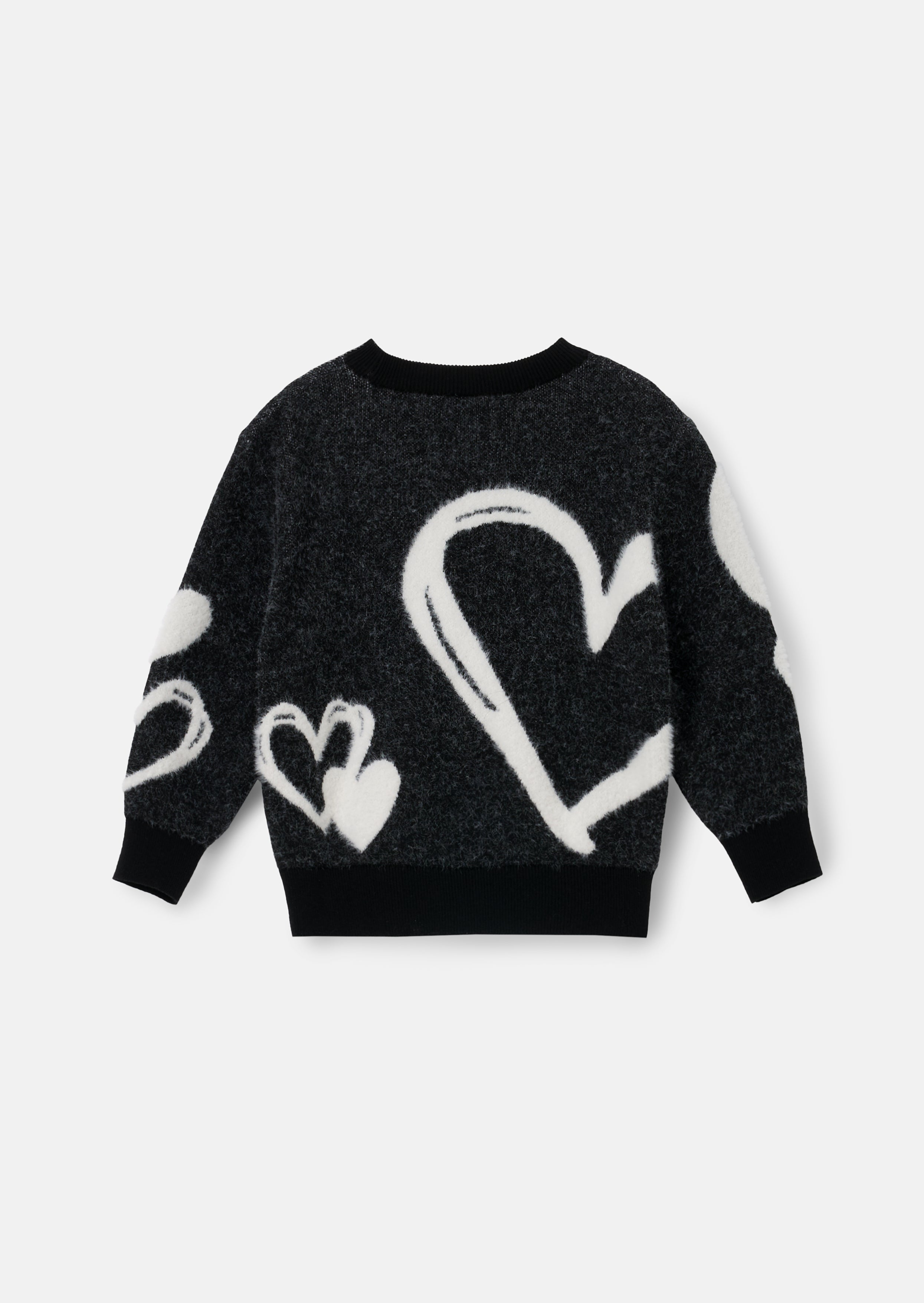 Pull Zara noir à cœur