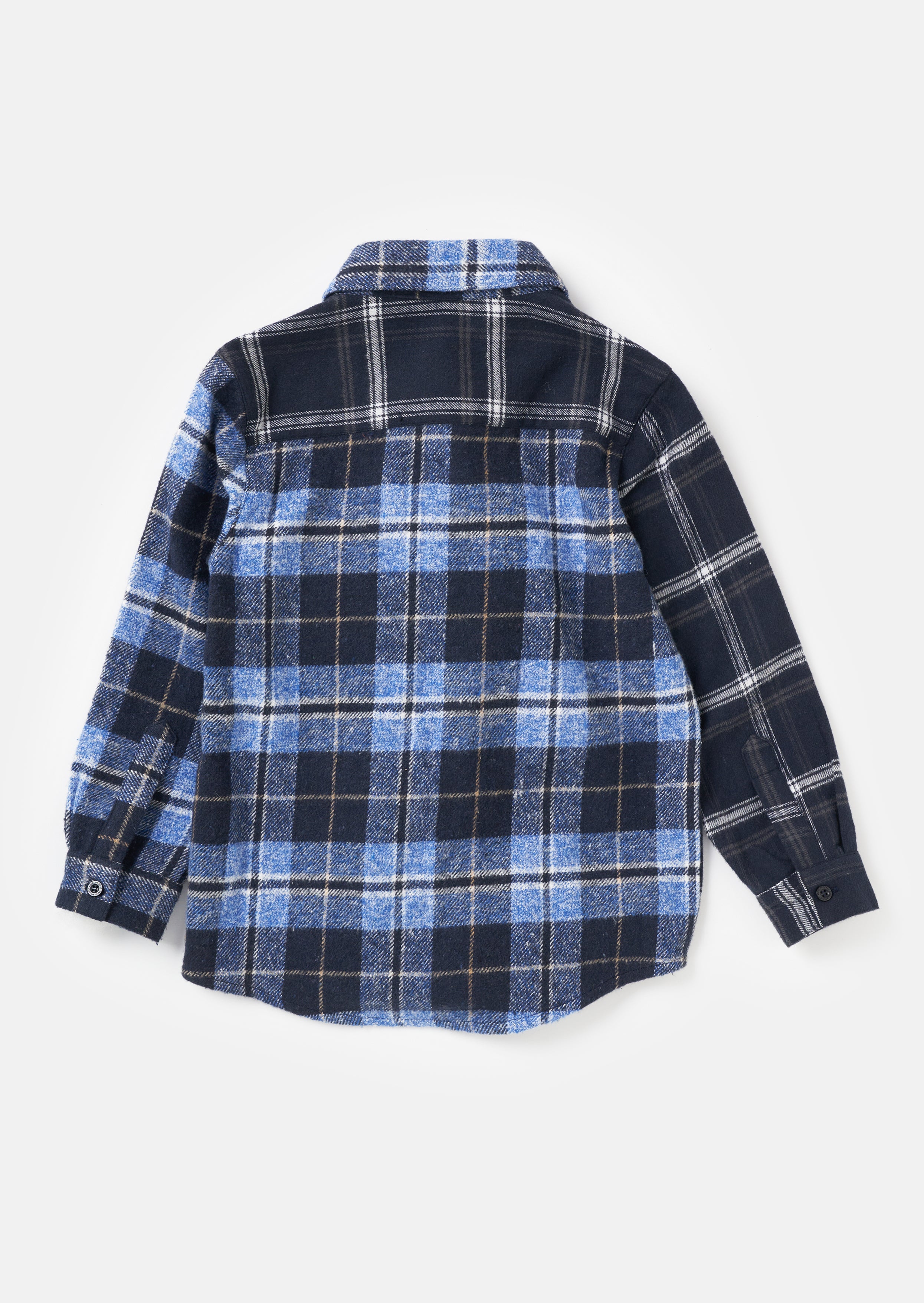 Chemise à poche à carreaux bleue Benjamin