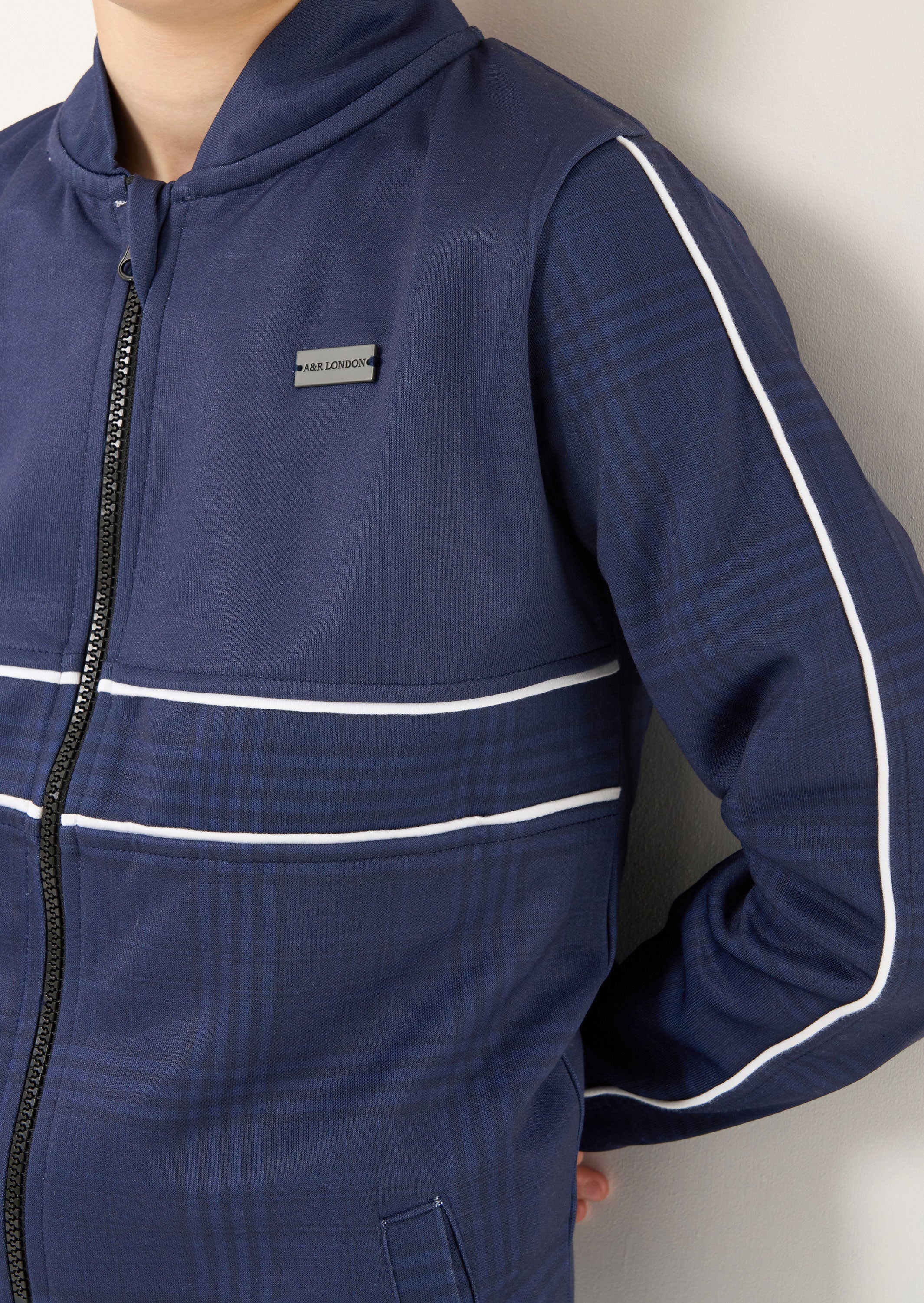 Carter Navy Check Jacket