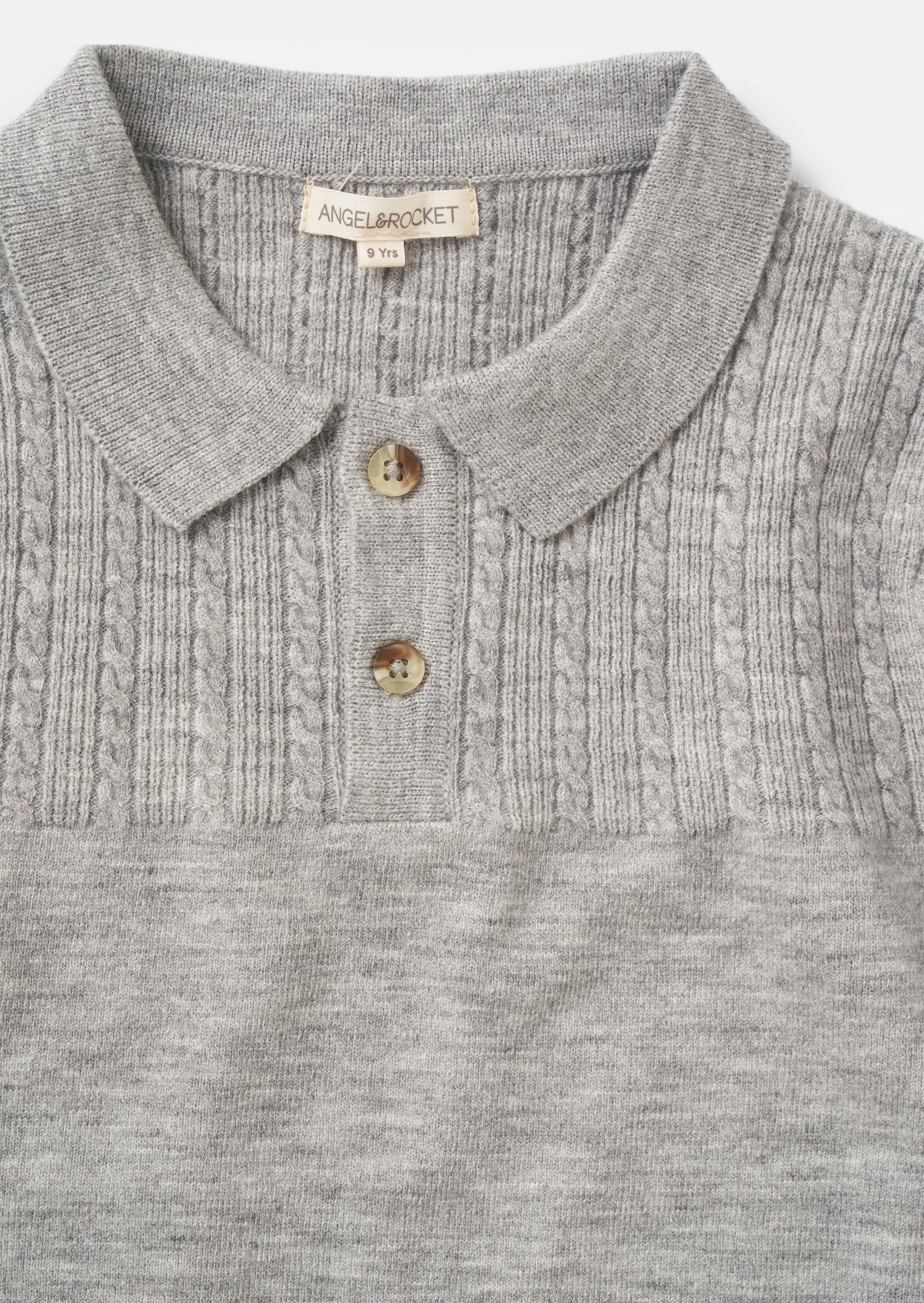 Caleb Grey Knitted Polo