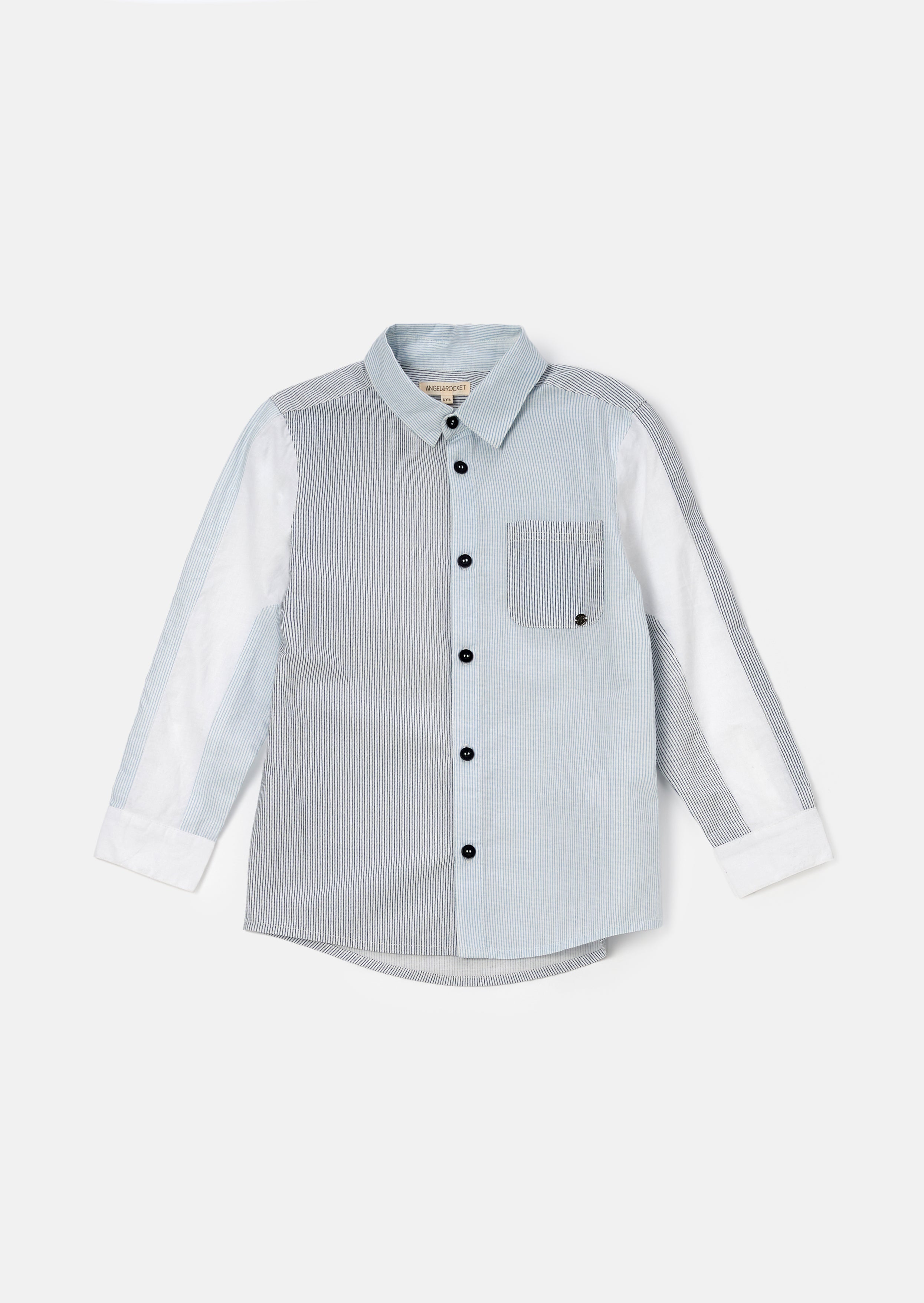 Chase Blue Stripe Panelled Shirt