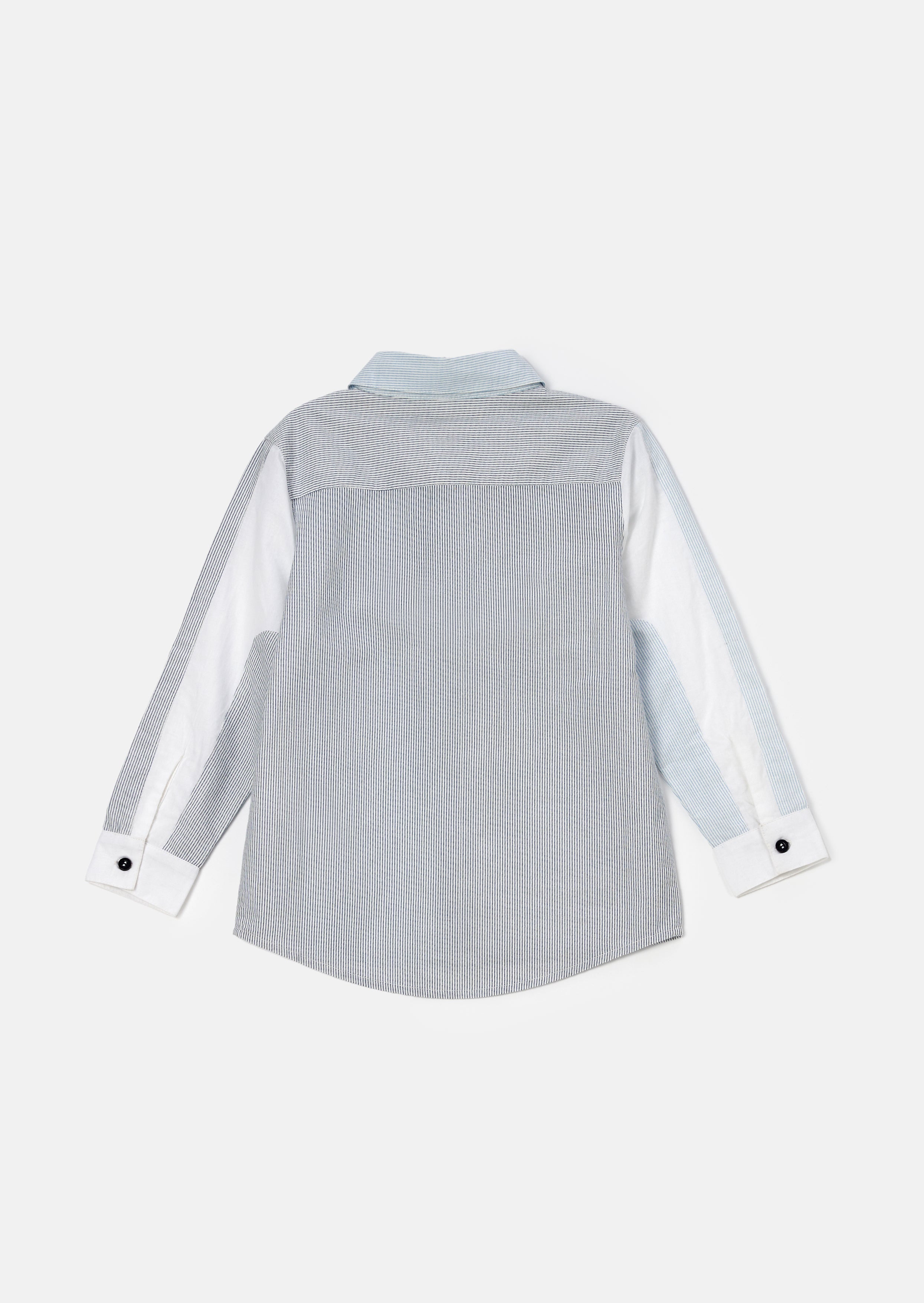 Chase Blue Stripe Panelled Shirt