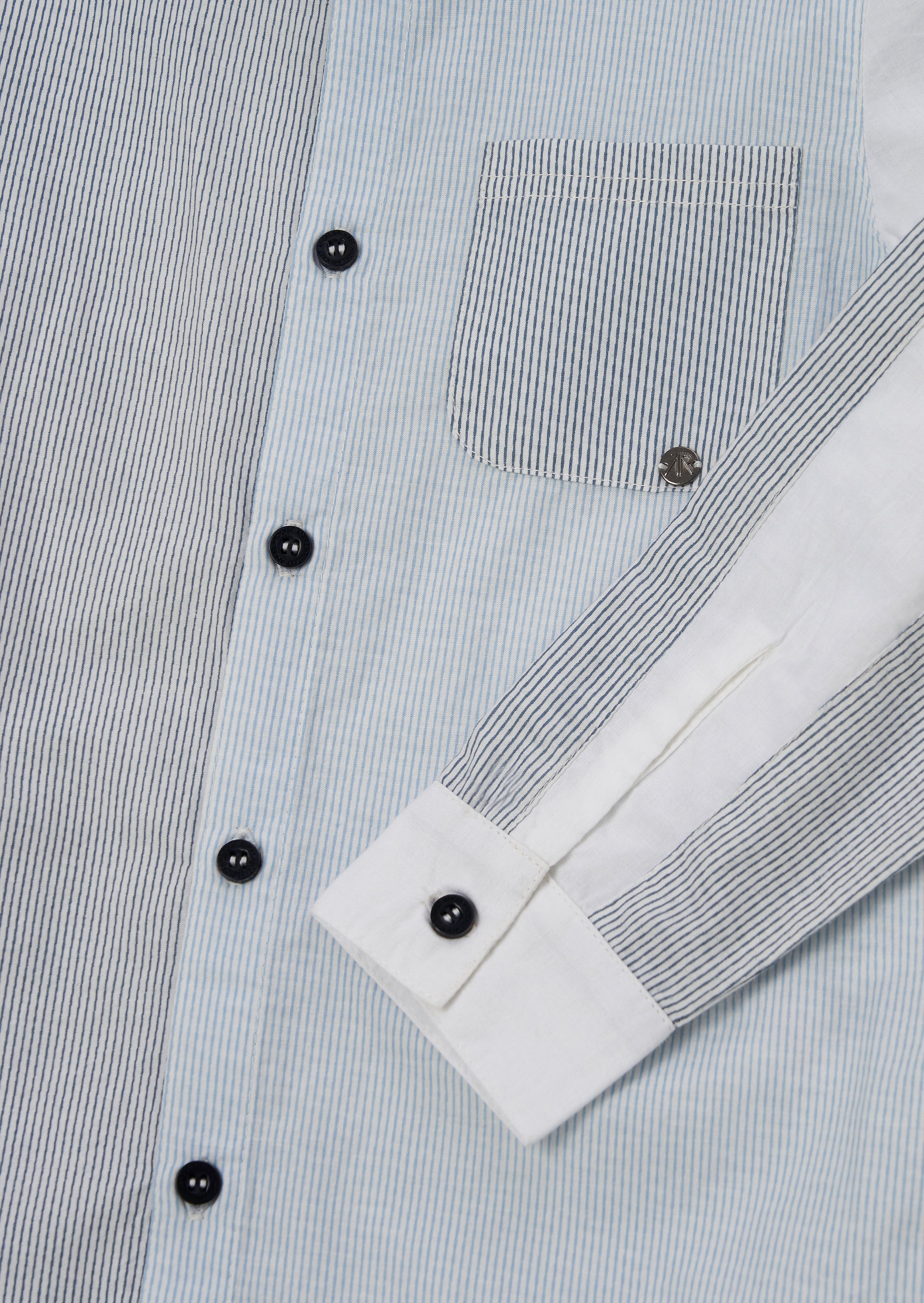 Chase Blue Stripe Panelled Shirt