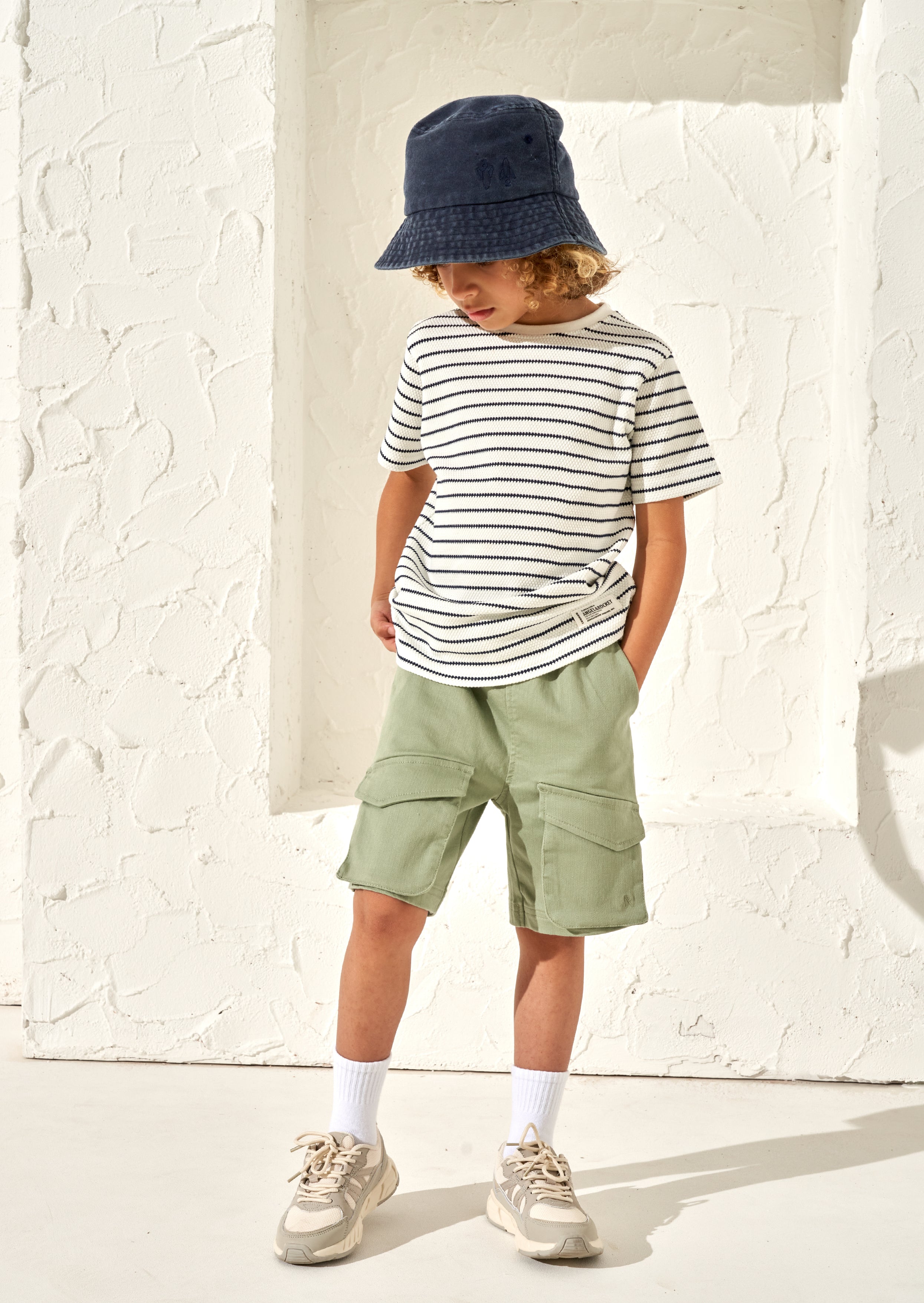 Sage Niko Cargo gewaschene Denim-Shorts