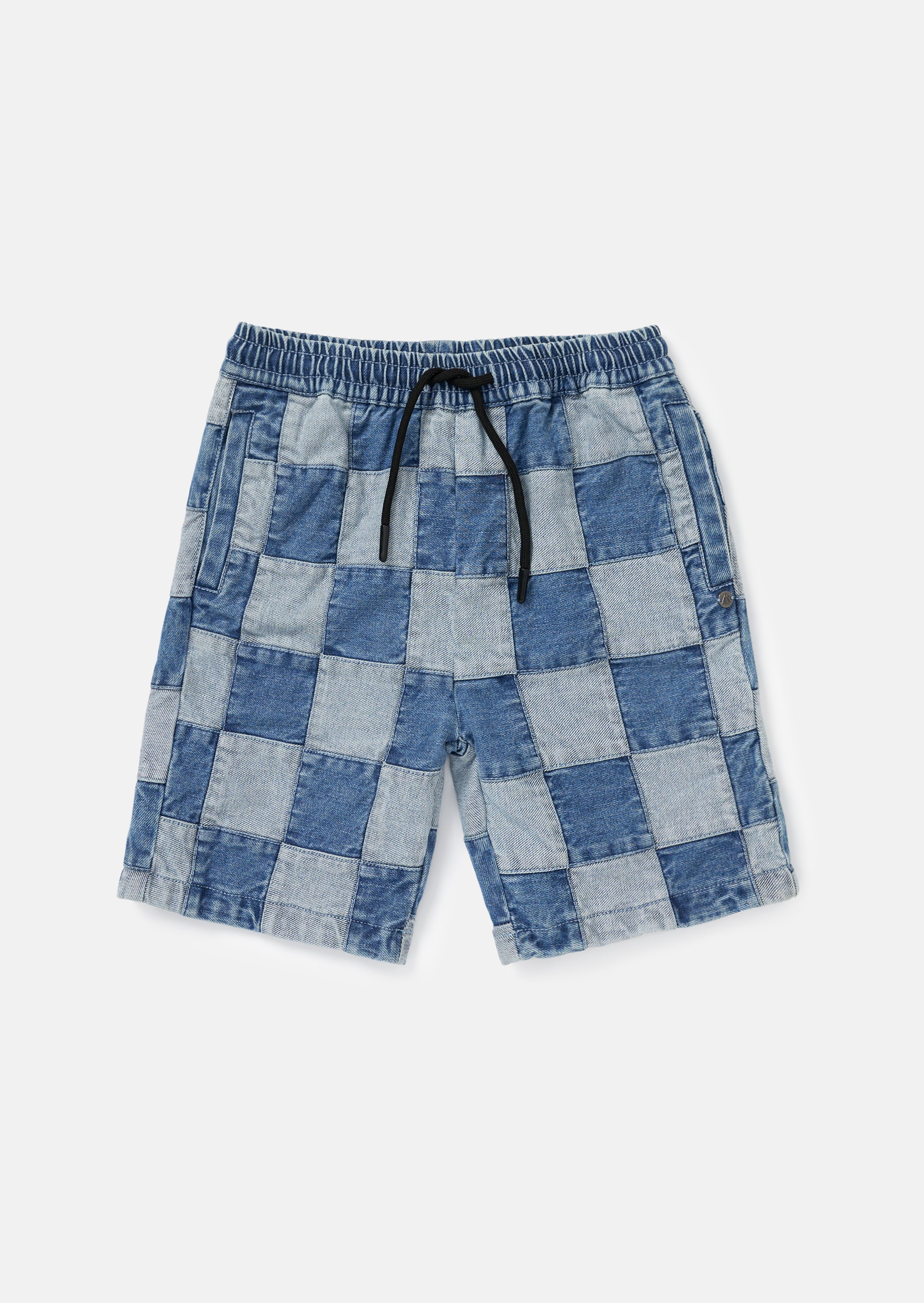 Neil Patchwork Gewaschene Denim-Shorts