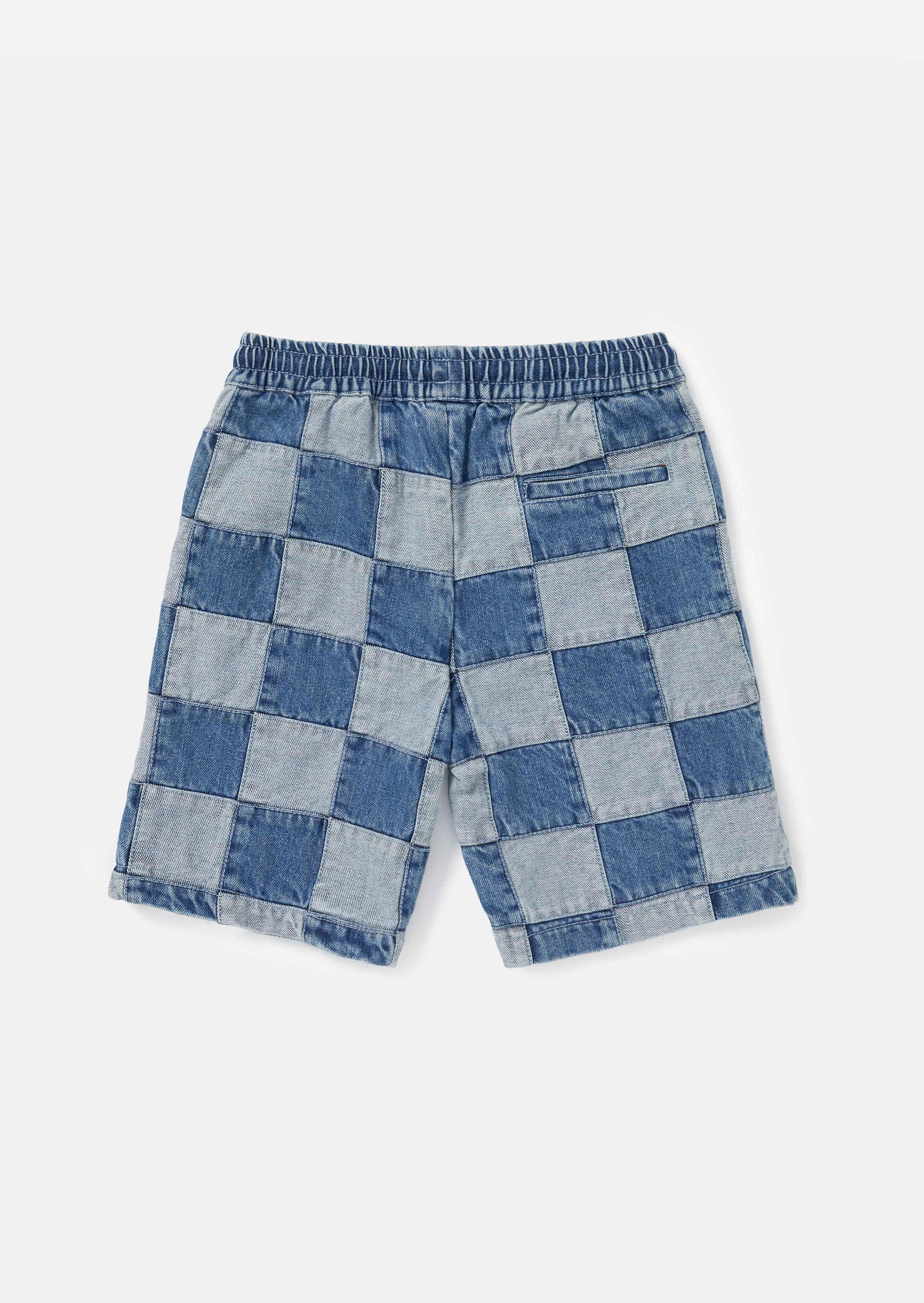 Neil Patchwork Gewaschene Denim-Shorts