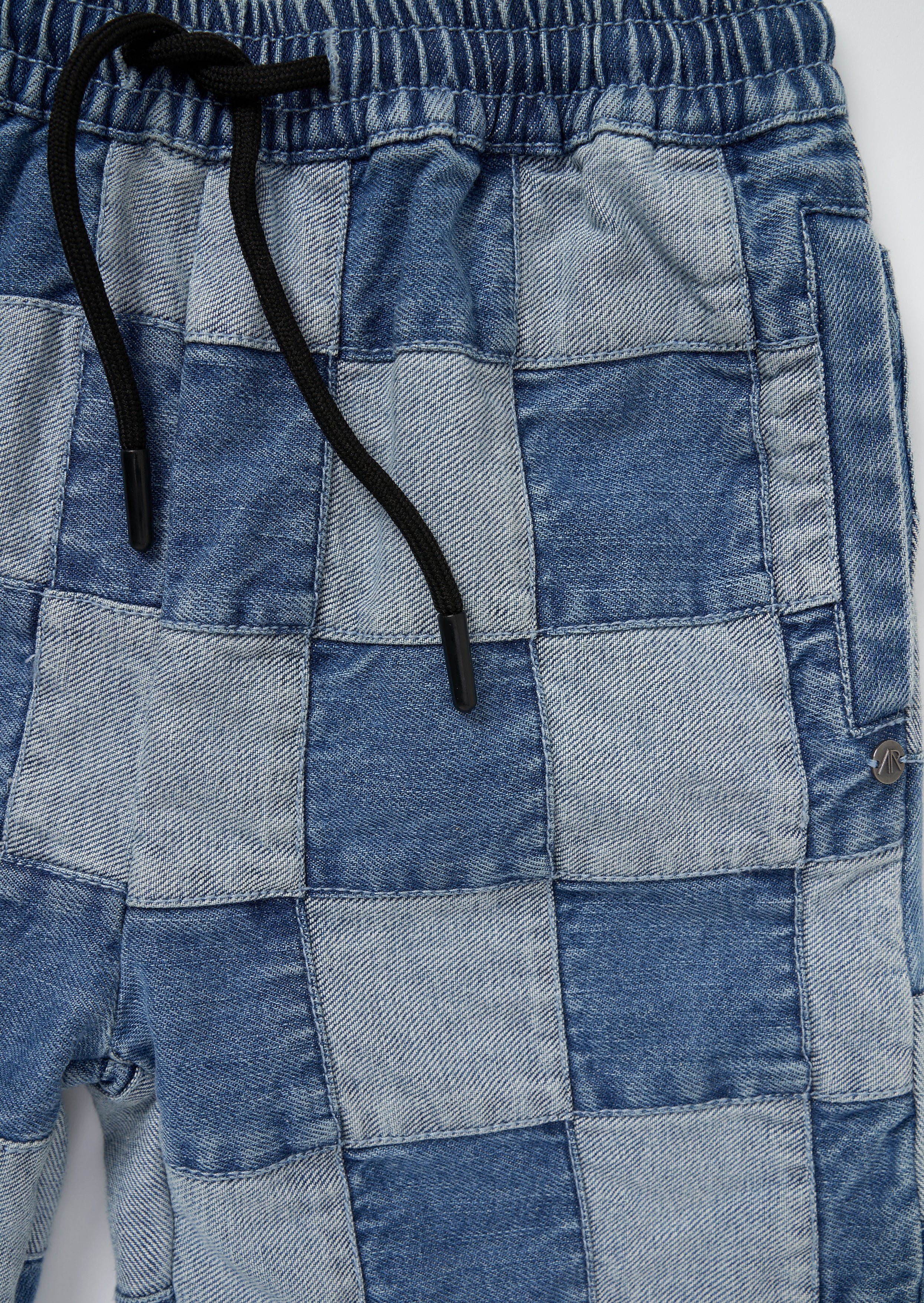 Neil Patchwork Gewaschene Denim-Shorts