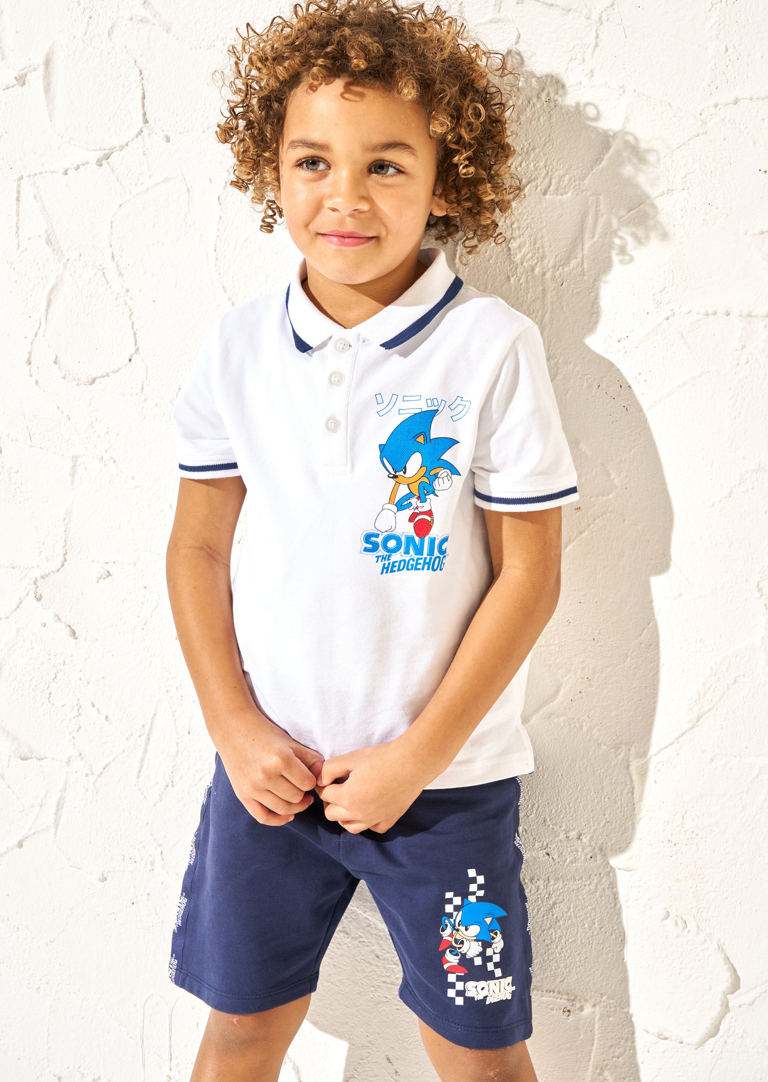 Sonic Biała Sportowa Koszulka Polo