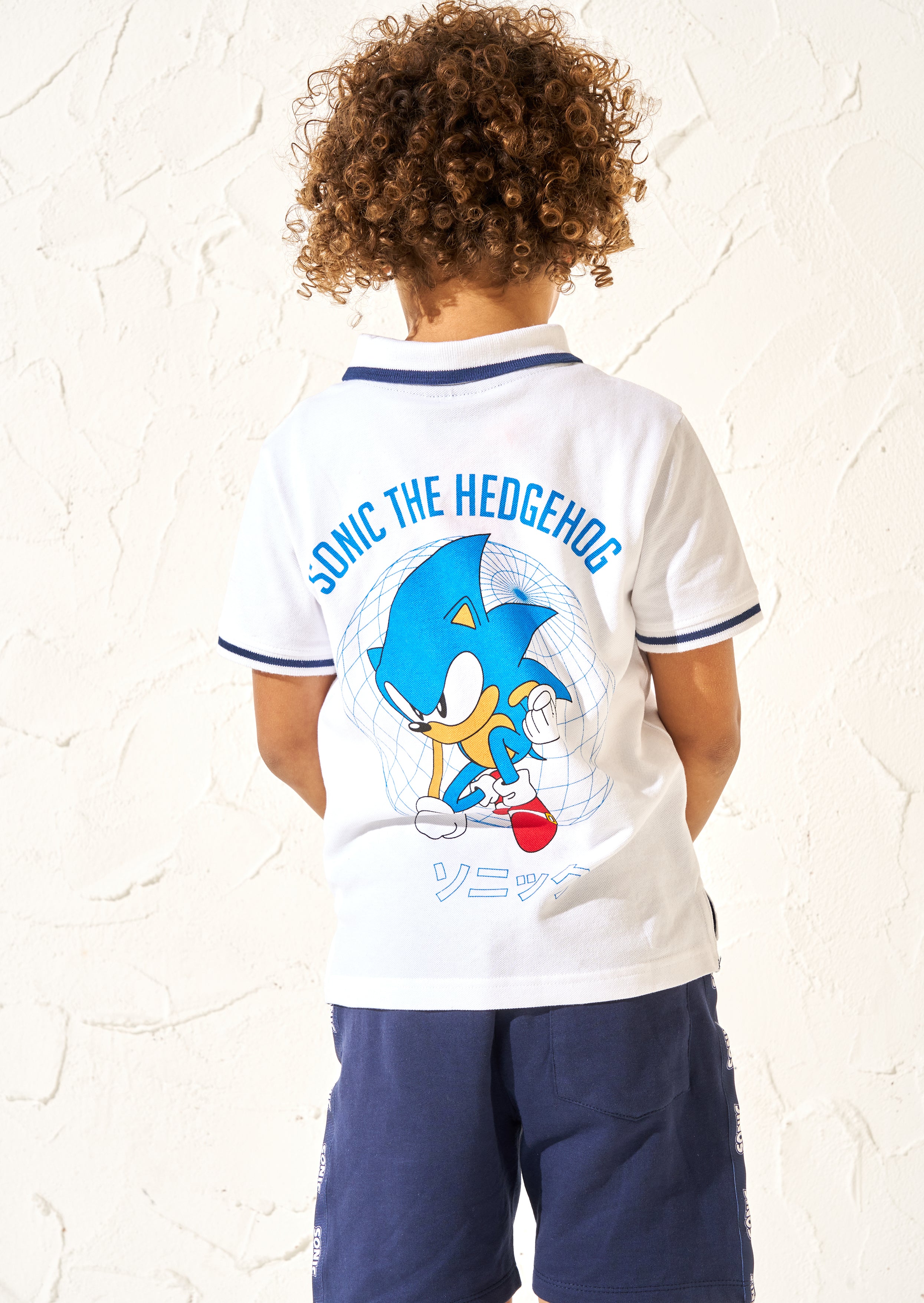 Sonic Biała Sportowa Koszulka Polo