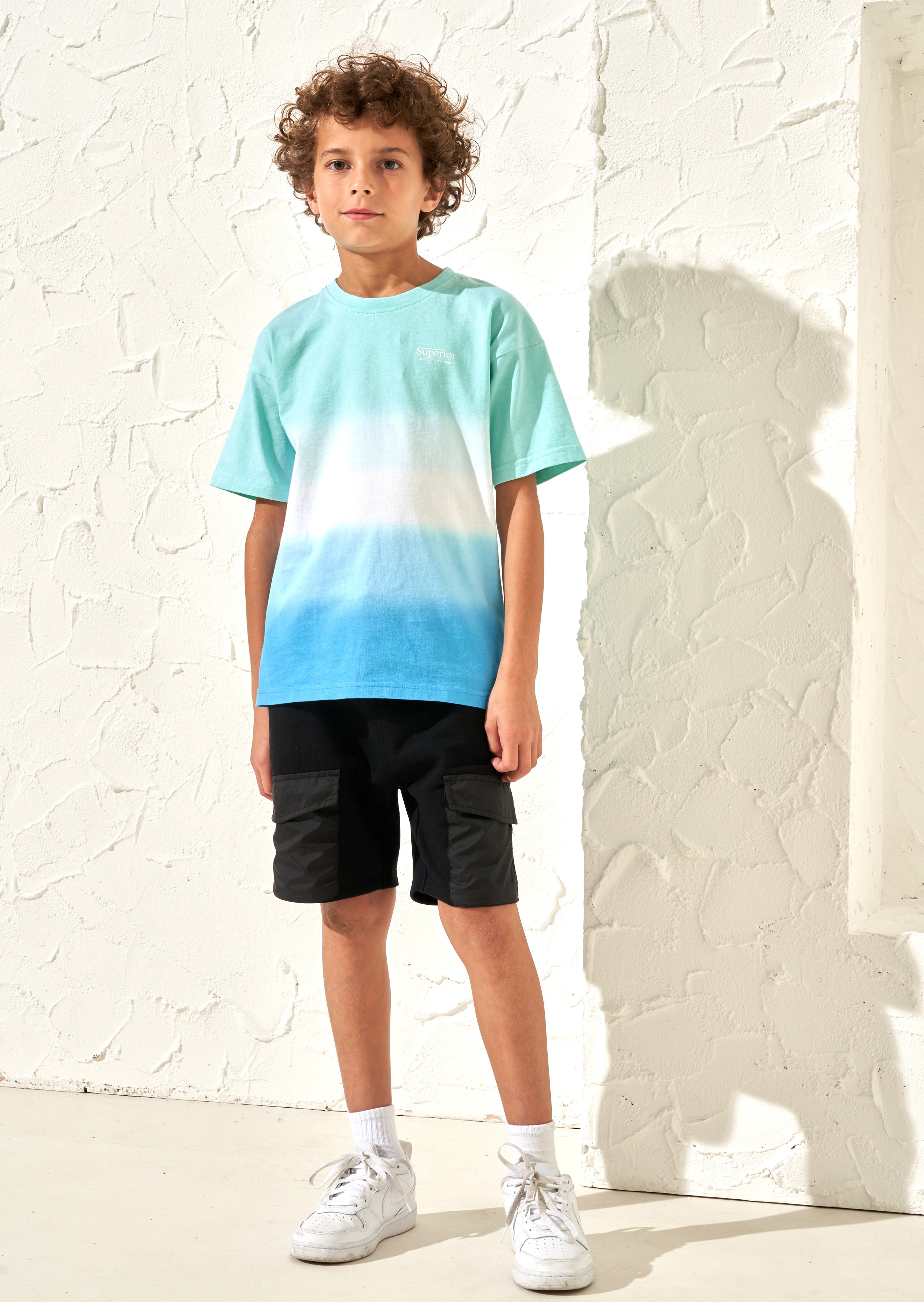 T-shirt Brad Aqua Ombre Tie Dye