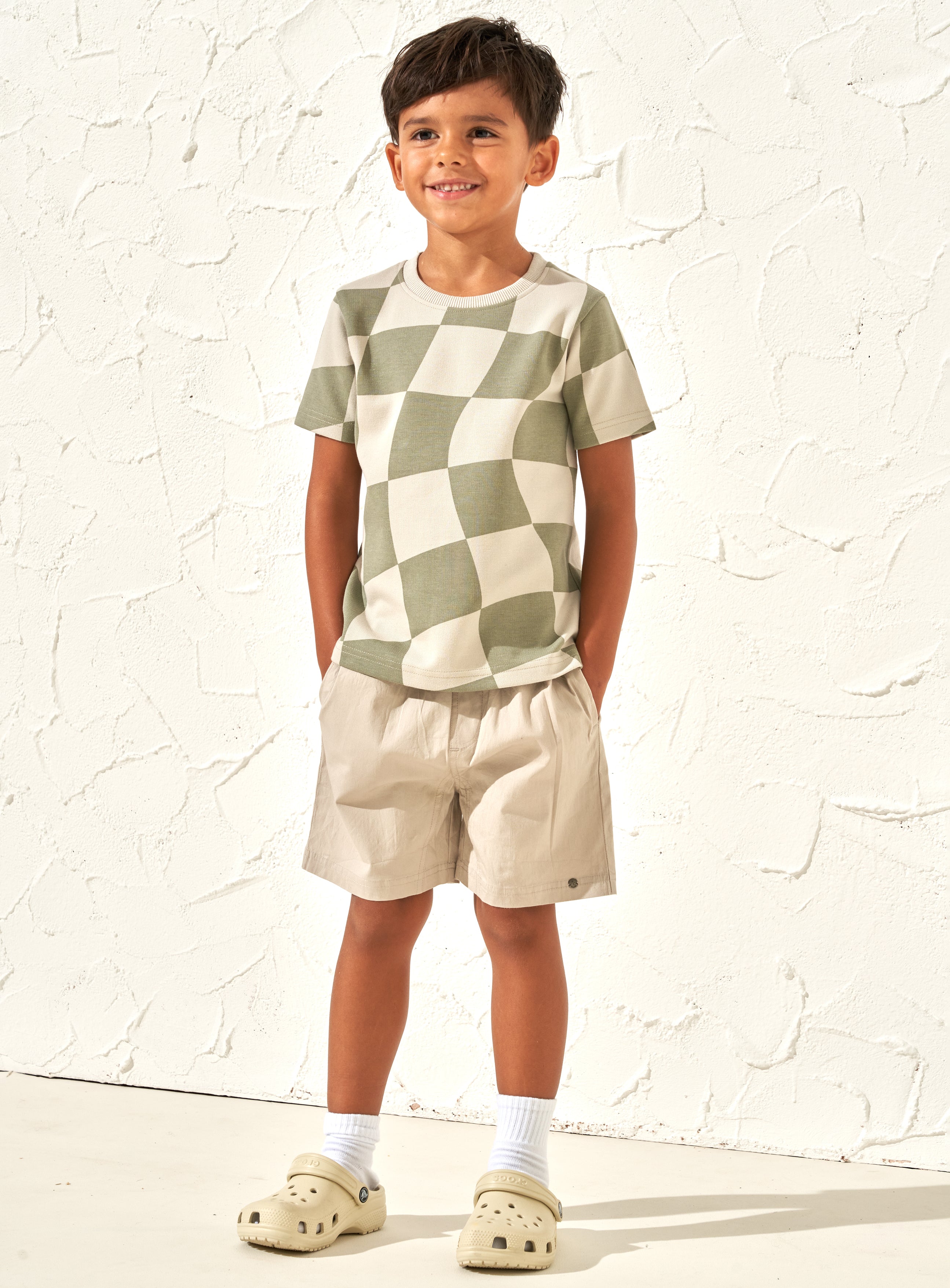 Luca Stone Checker Board T-Shirt