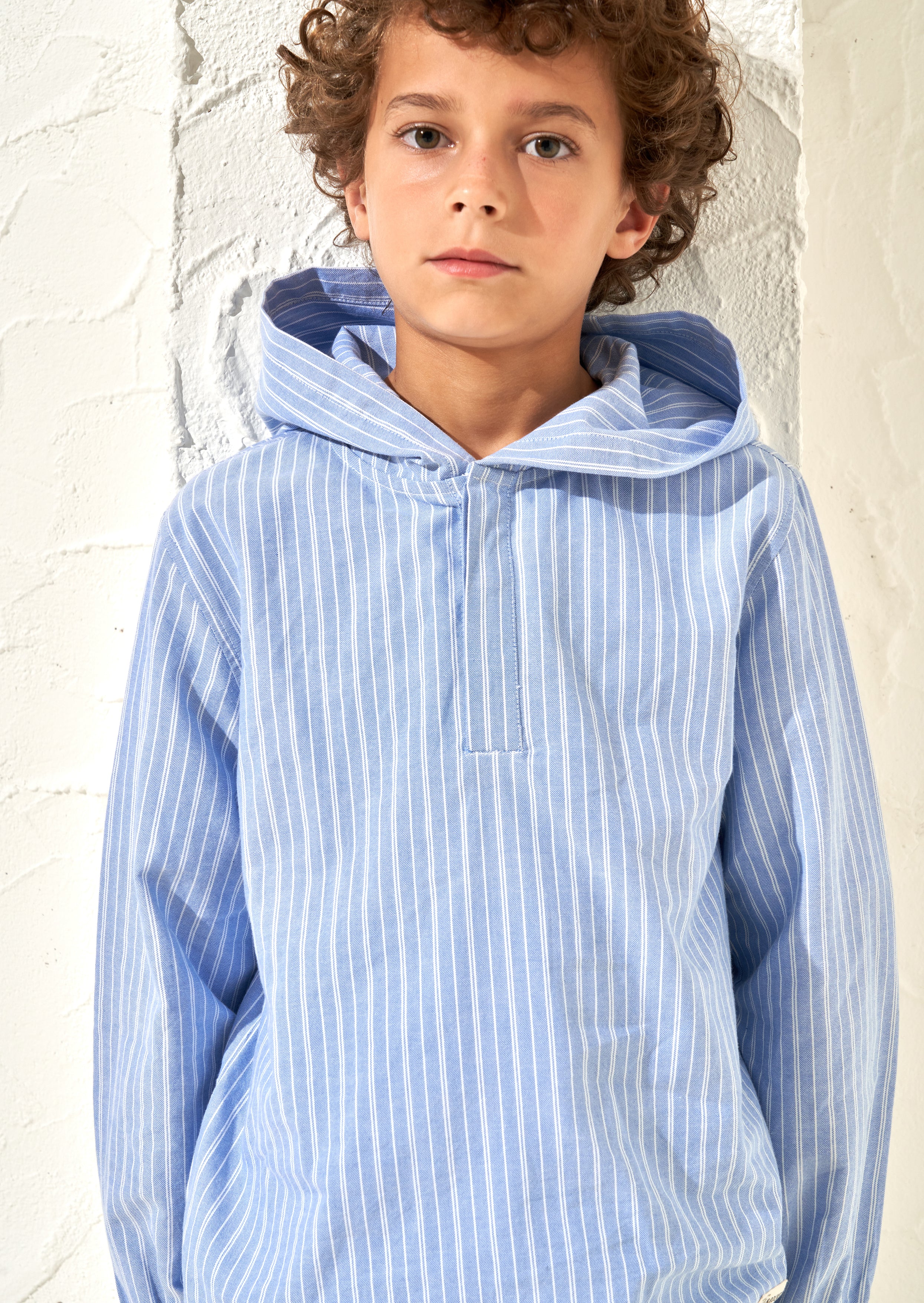 Bluza z kapturem Leo Stripe Blue