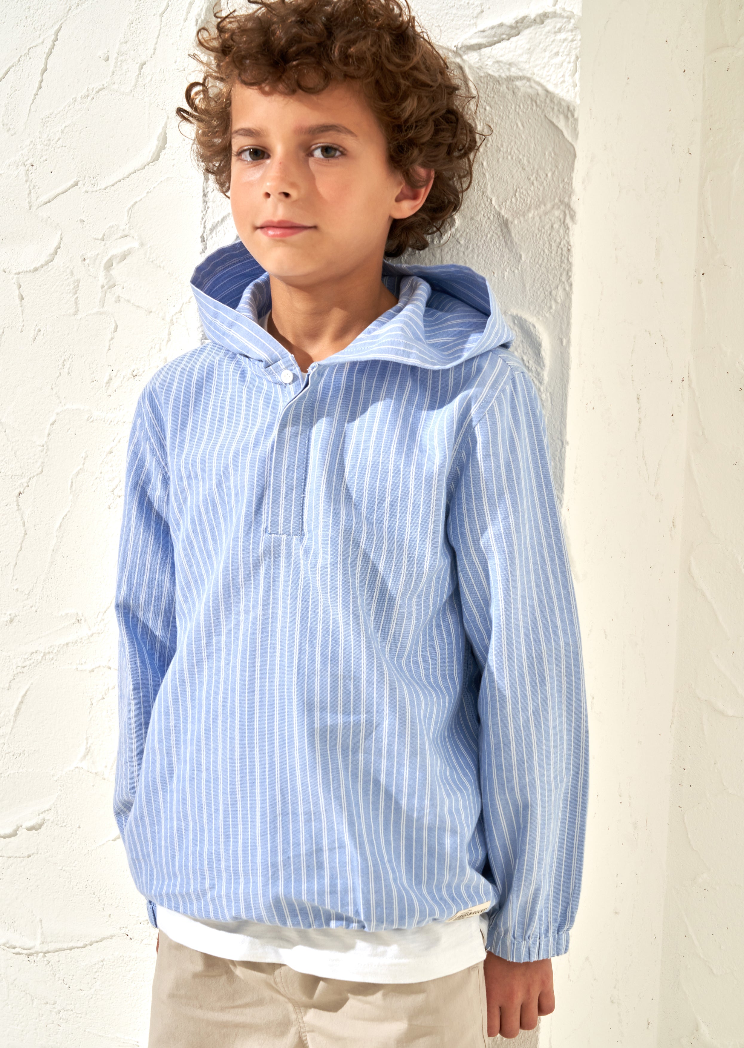 Bluza z kapturem Leo Stripe Blue