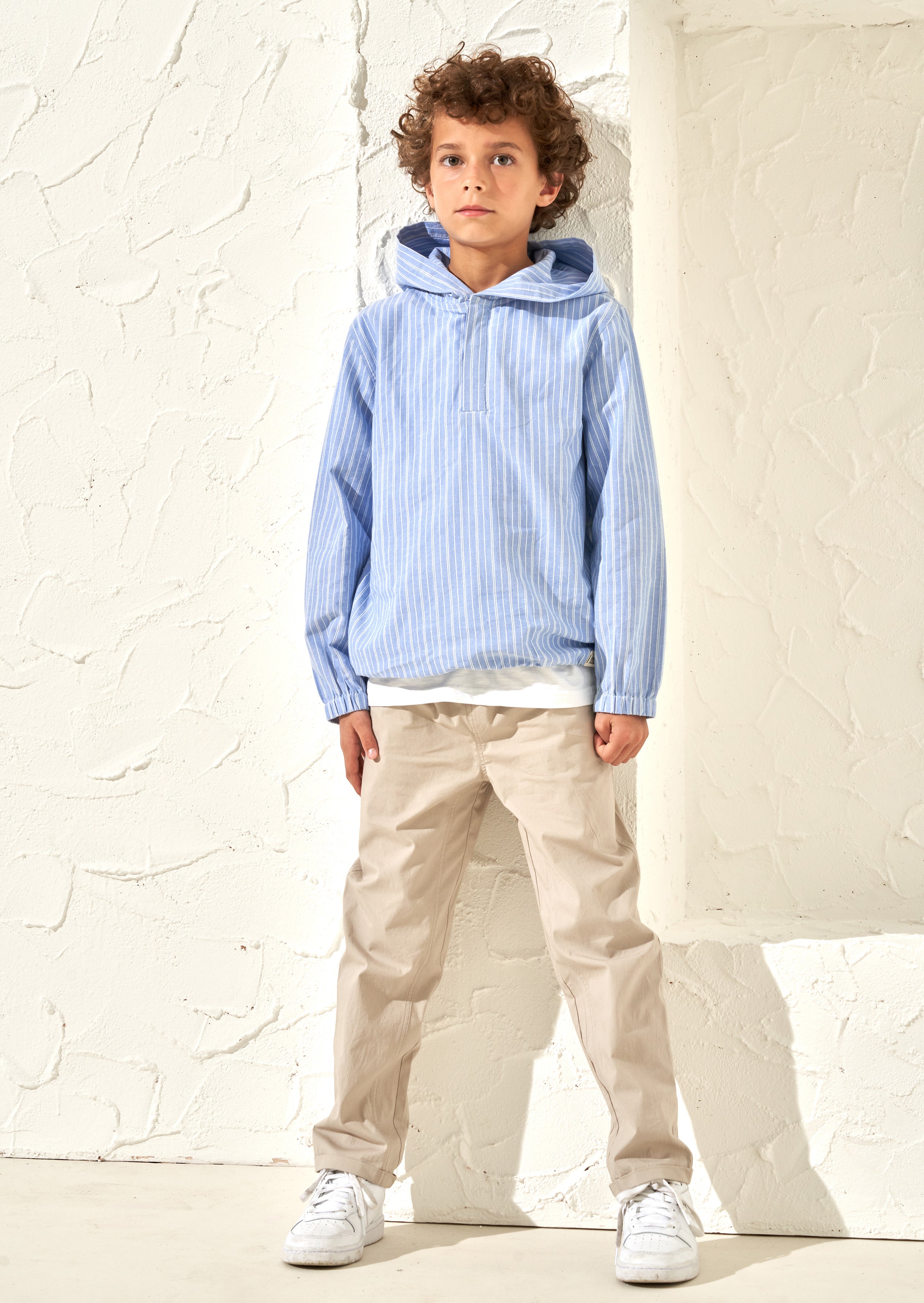 Bluza z kapturem Leo Stripe Blue