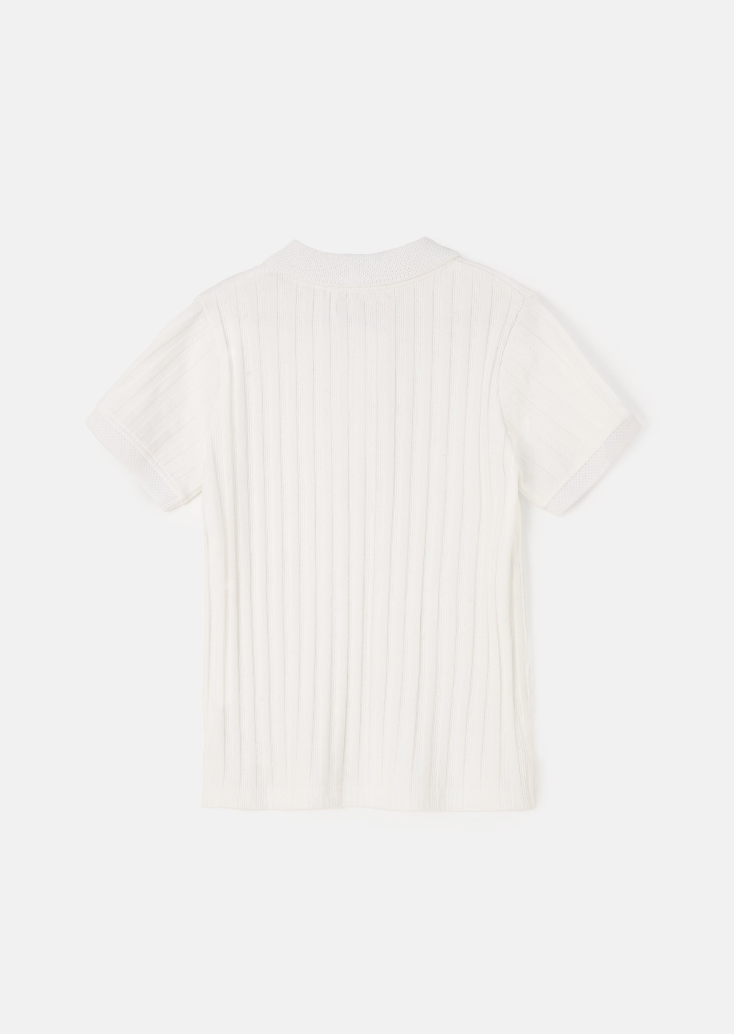 Hartley strukturiertes Rippen-Quarter-Zip-Poloshirt