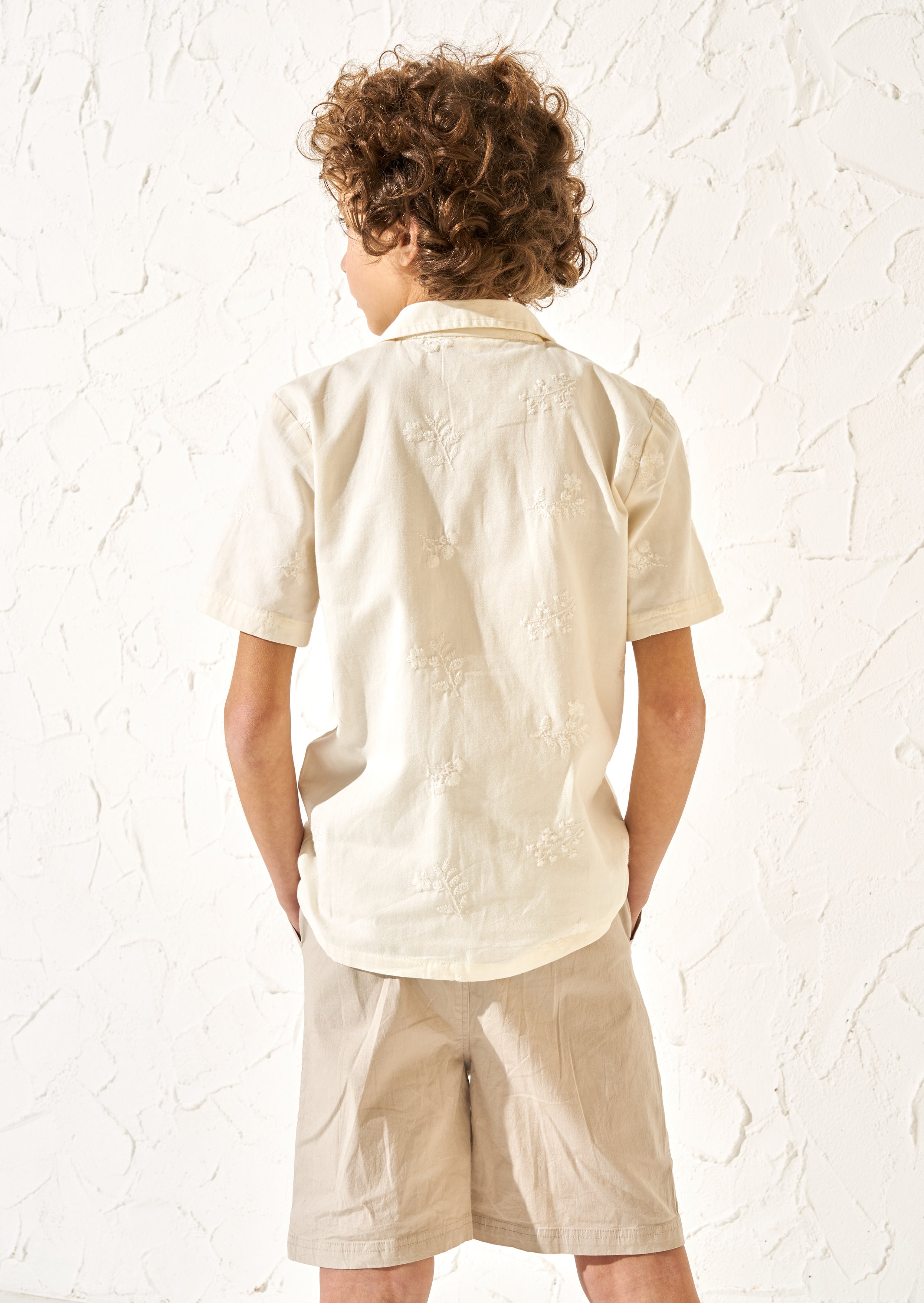 Kit Cream Floral Embroidered Shirt