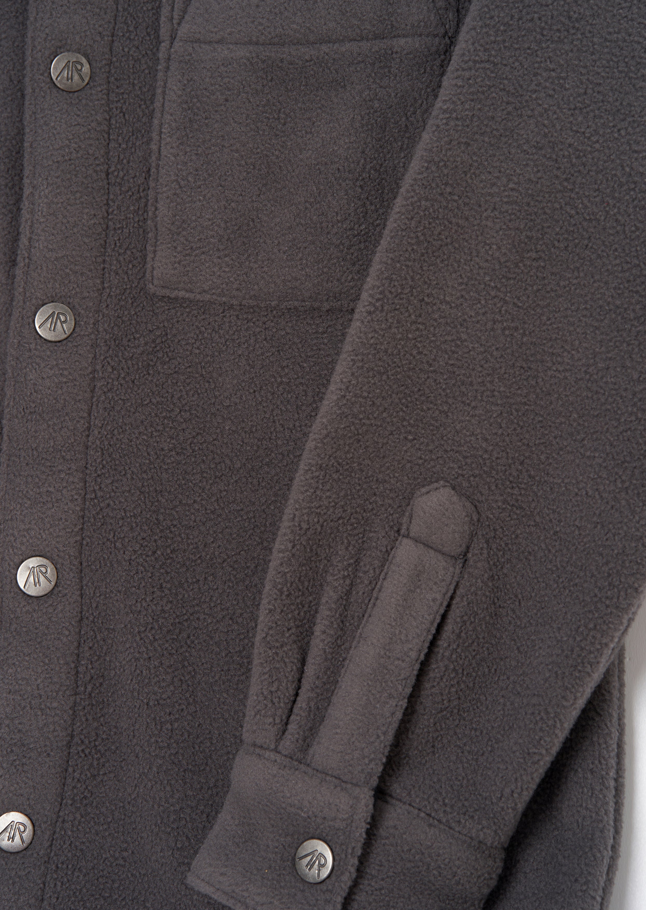 Mac graues Fleece-Oberhemd