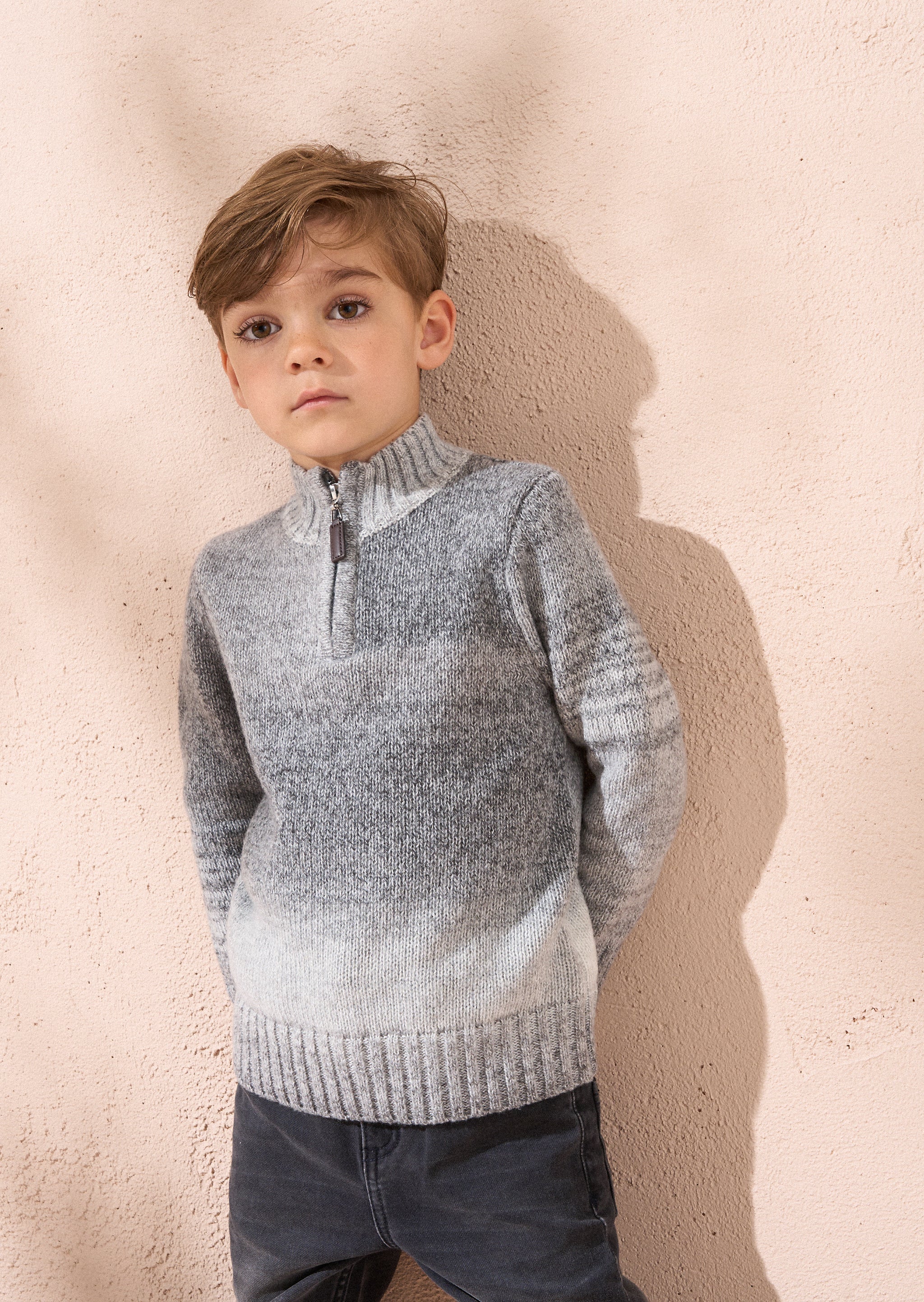 Danny - Boys Jumper - Grey Lime