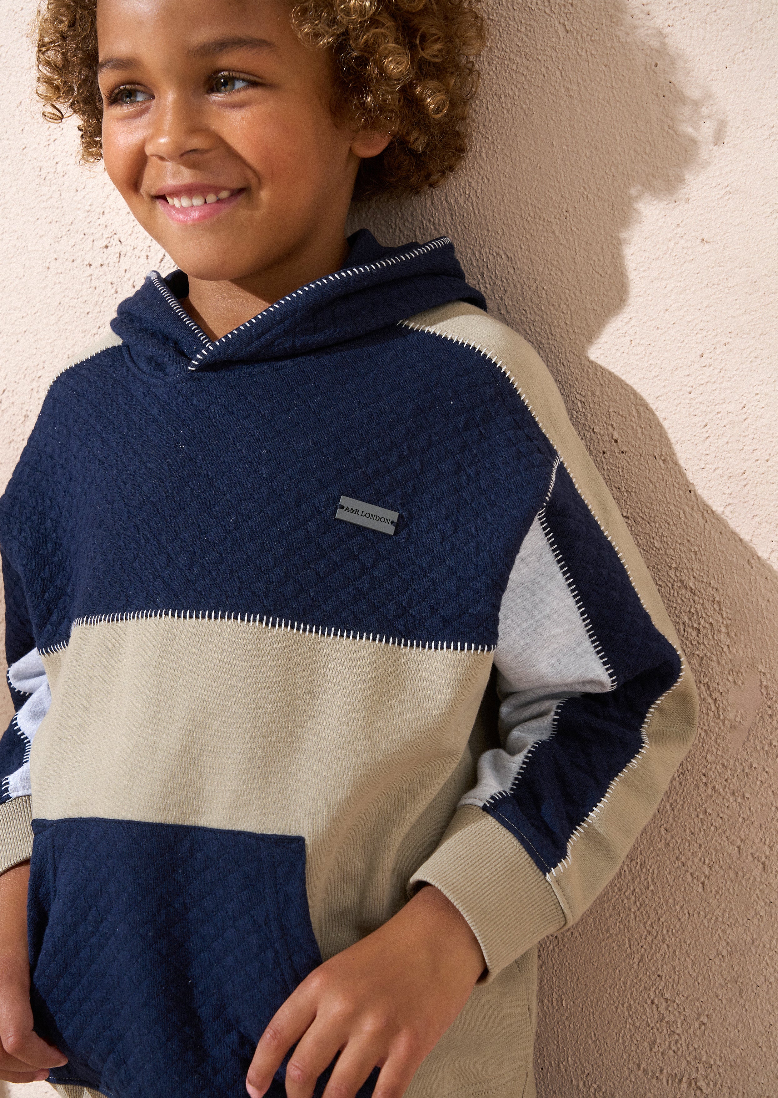 Bluza z kapturem Hayden Blue Colourblock